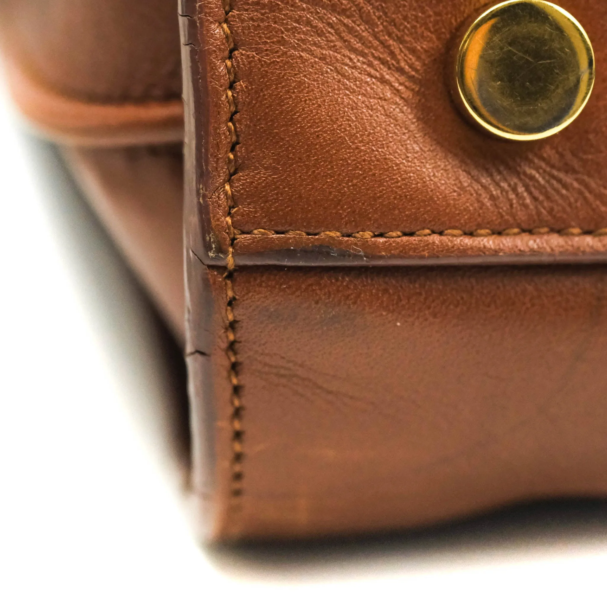 Saint Laurent Small Sac de Jour Bag Brown Calfskin Gold Hardware