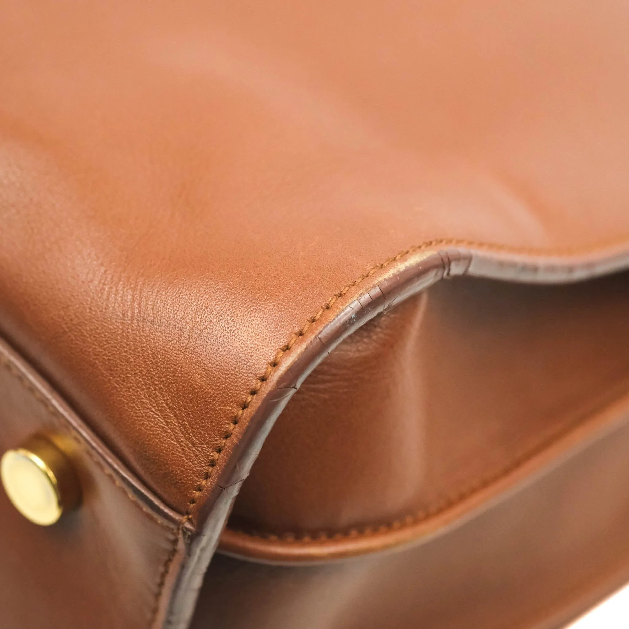 Saint Laurent Small Sac de Jour Bag Brown Calfskin Gold Hardware