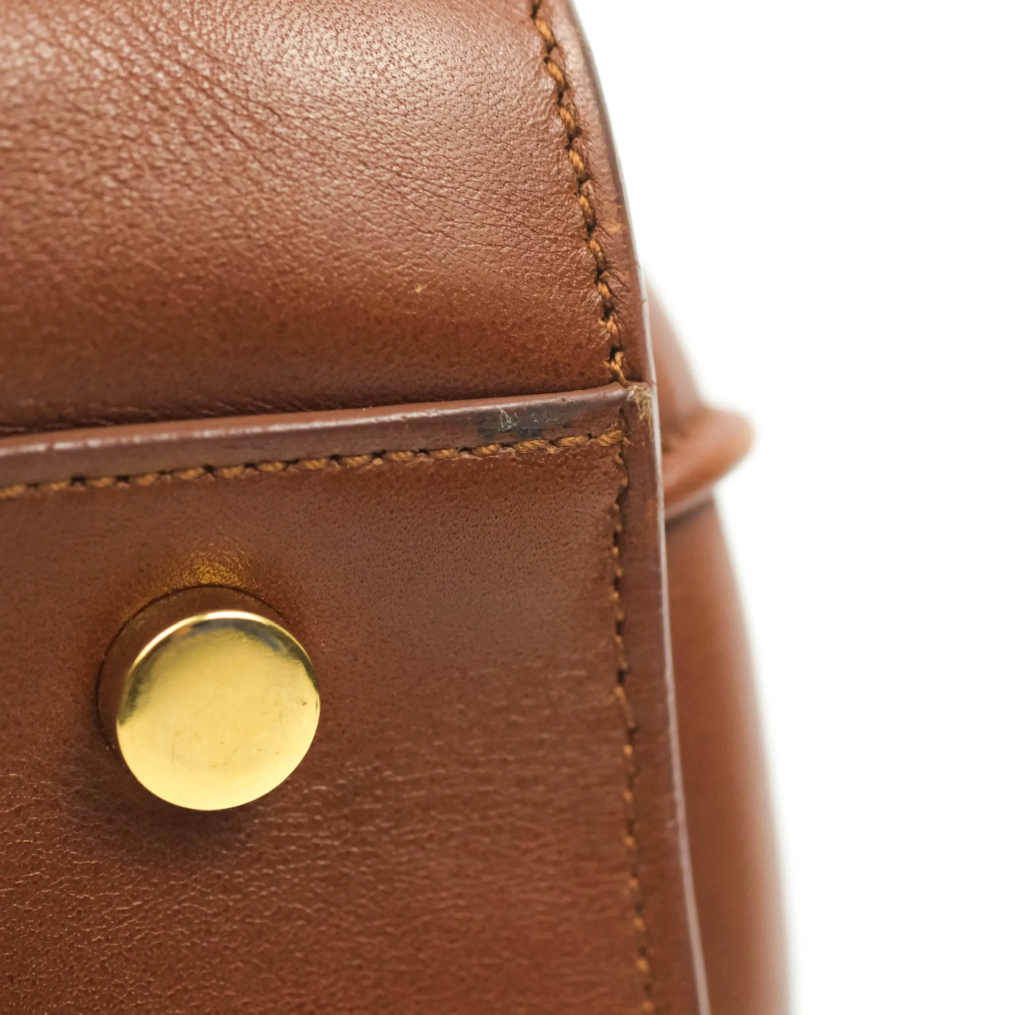 Saint Laurent Small Sac de Jour Bag Brown Calfskin Gold Hardware