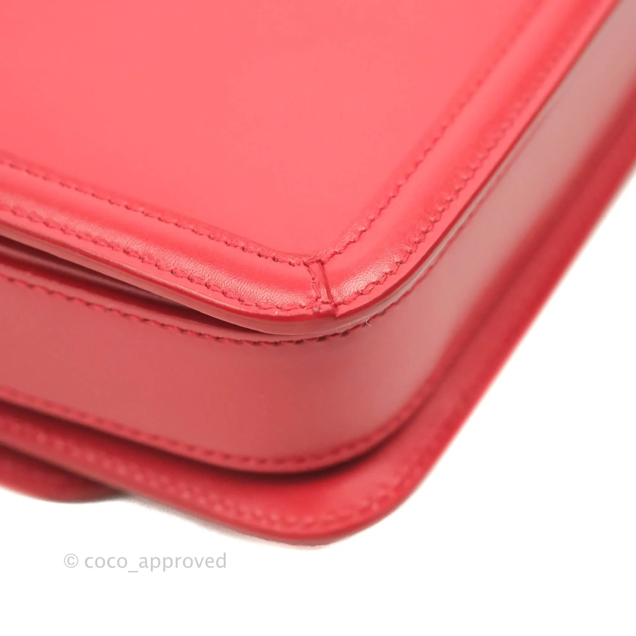 Saint Laurent Small Solferino Satchel Box Leather Eros Red