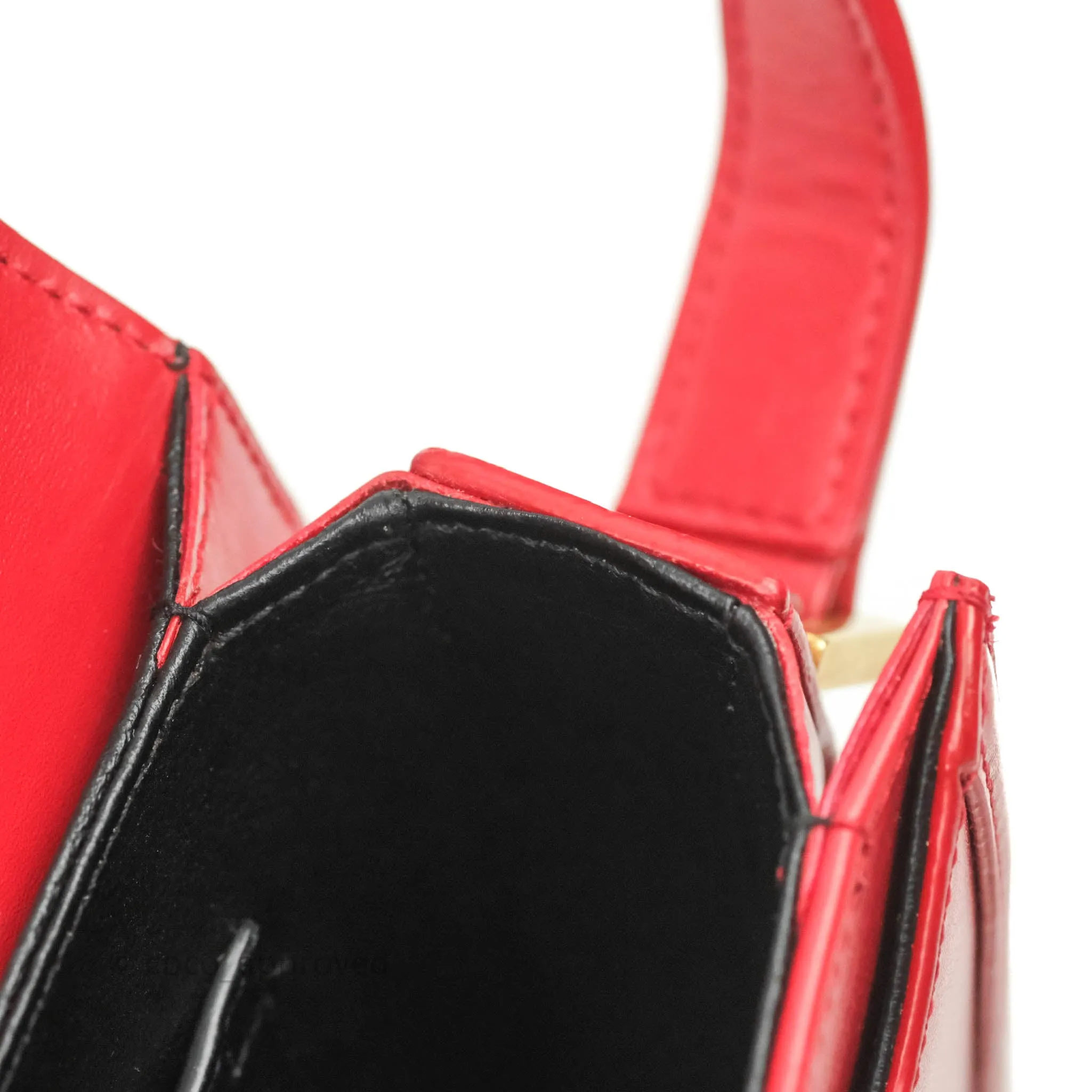 Saint Laurent Small Solferino Satchel Box Leather Eros Red
