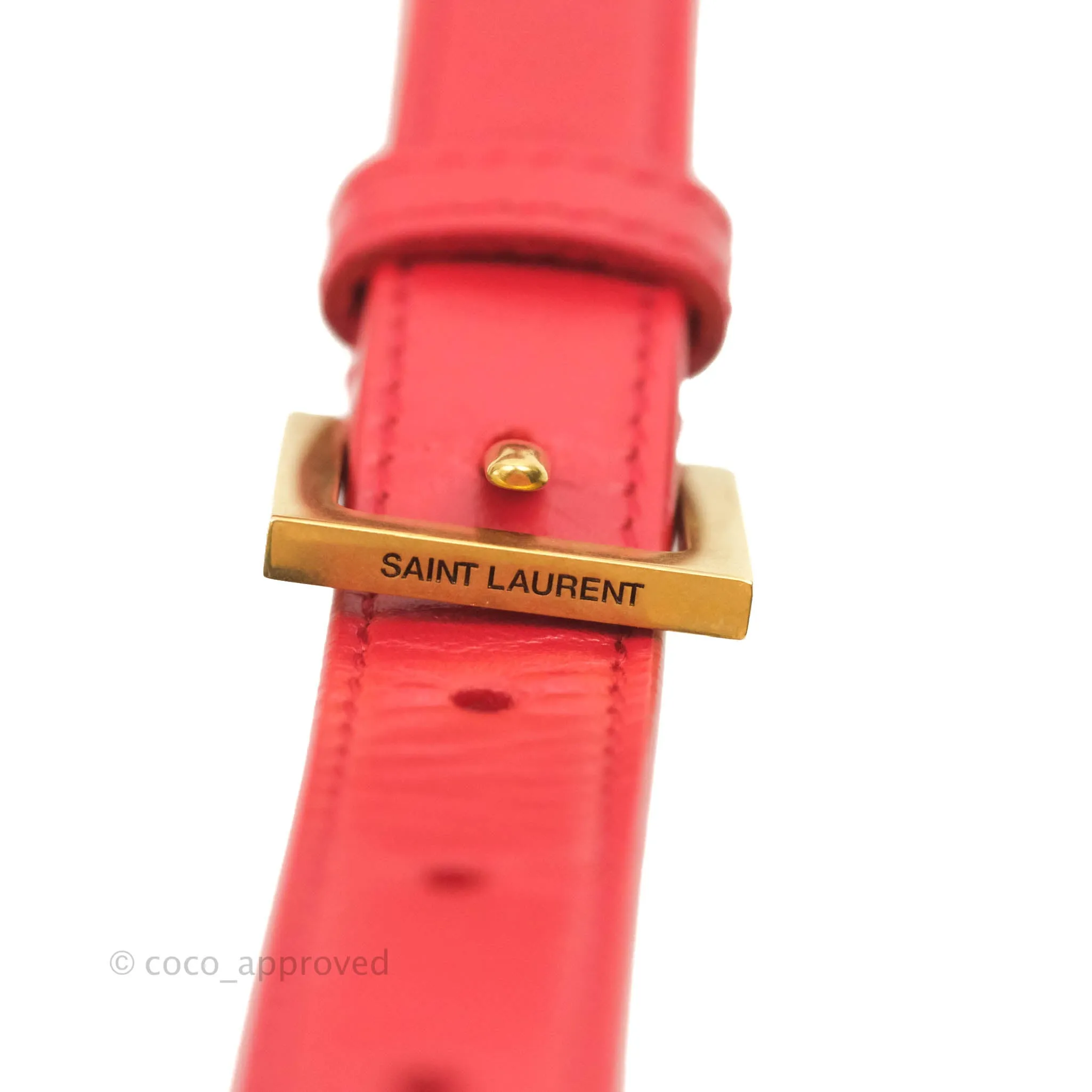 Saint Laurent Small Solferino Satchel Box Leather Eros Red