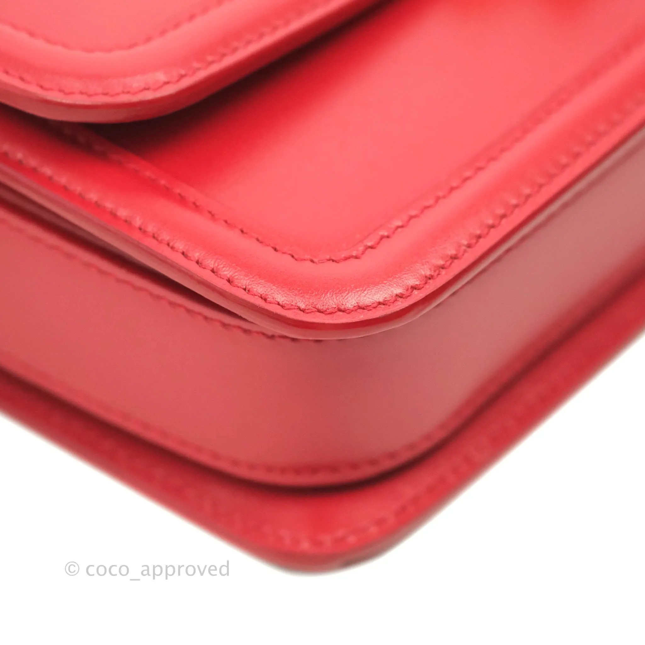Saint Laurent Small Solferino Satchel Box Leather Eros Red