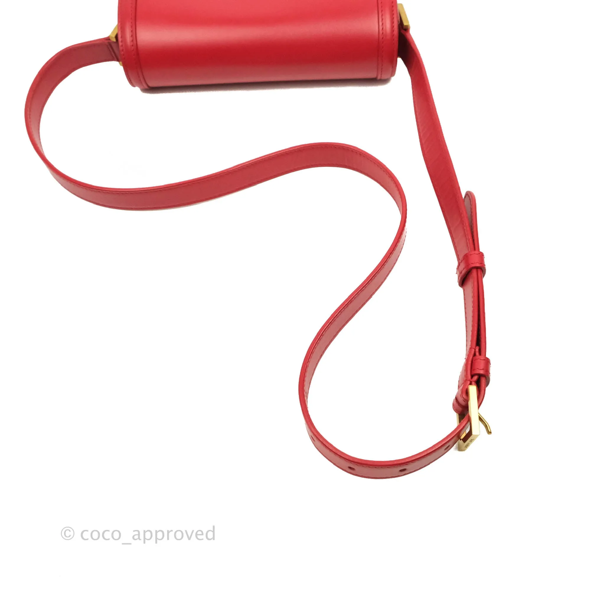 Saint Laurent Small Solferino Satchel Box Leather Eros Red