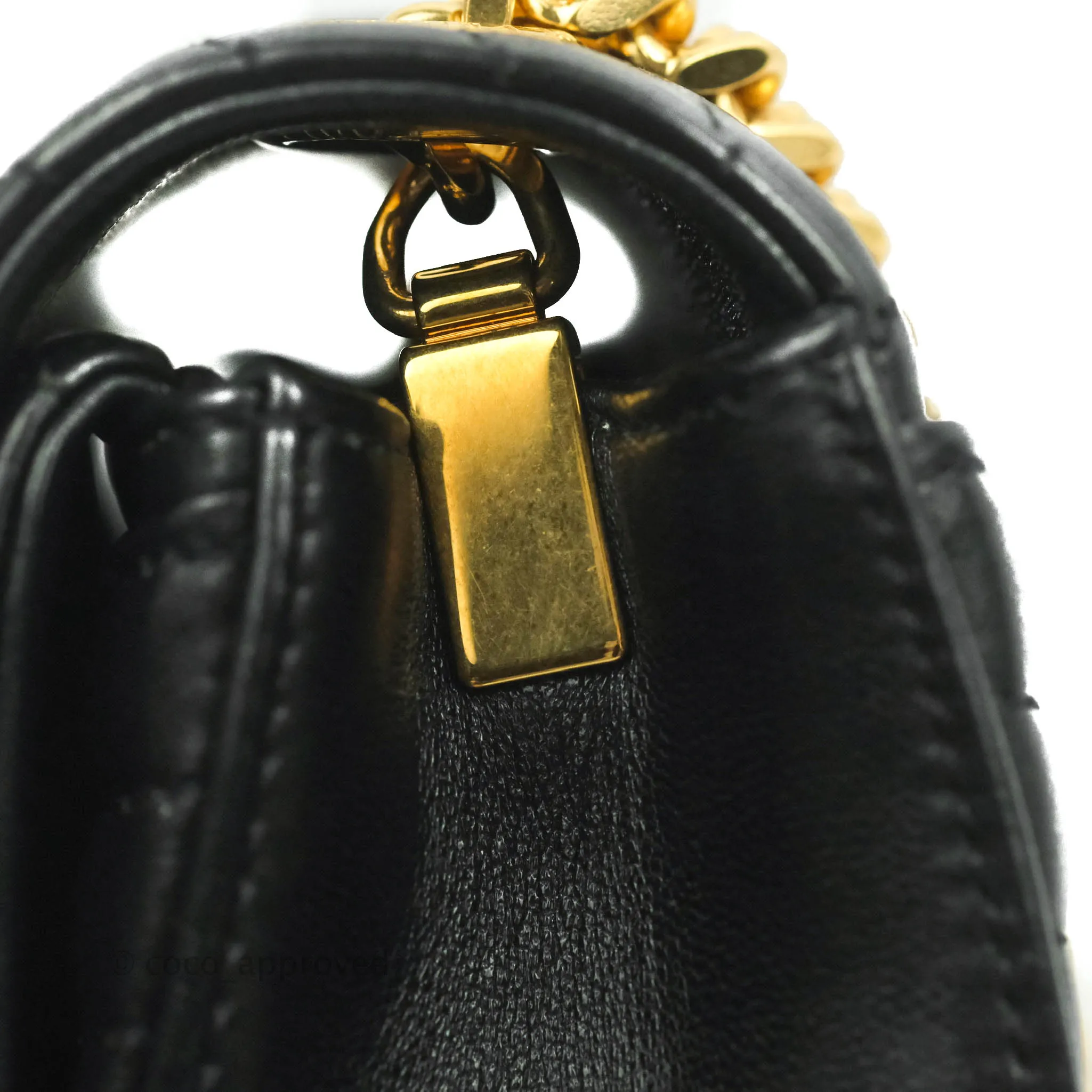 Saint Laurent Small Sulpice Triple V-Flap Black Lambskin Crossbody Bag