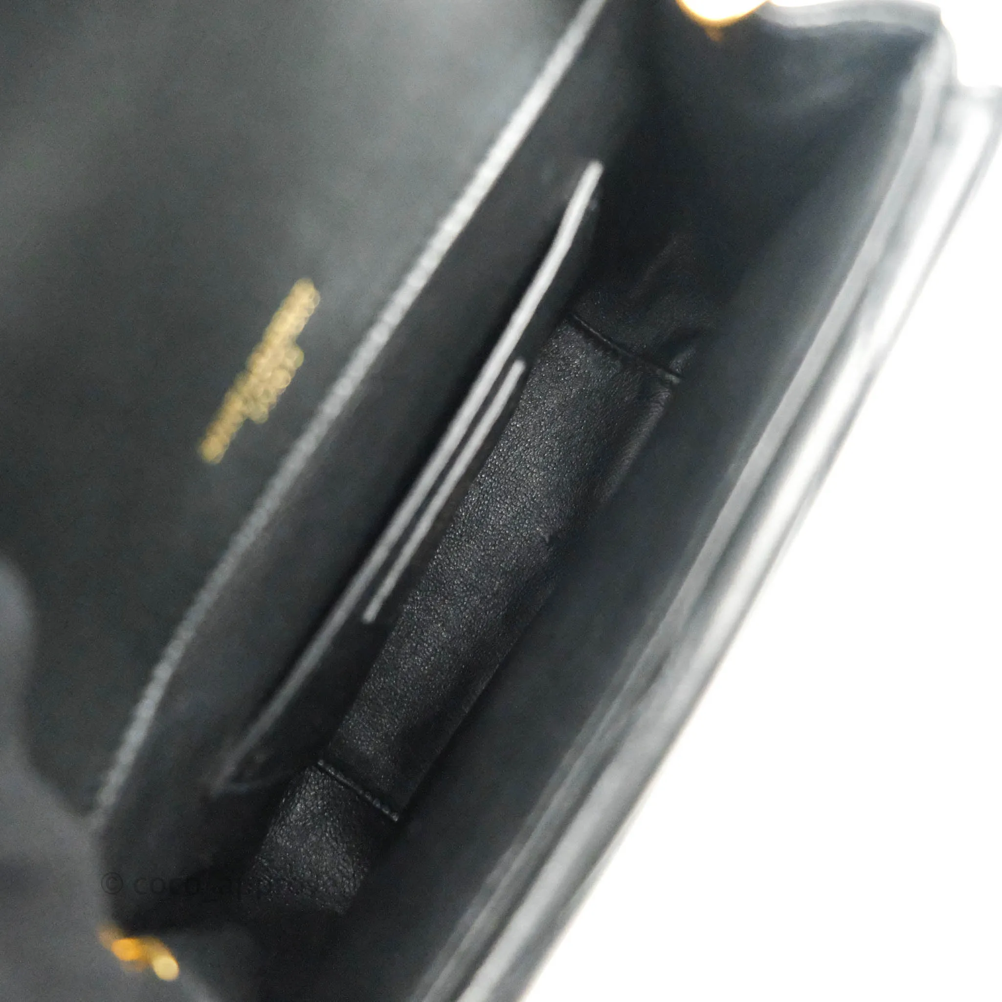 Saint Laurent Small Sulpice Triple V-Flap Black Lambskin Crossbody Bag
