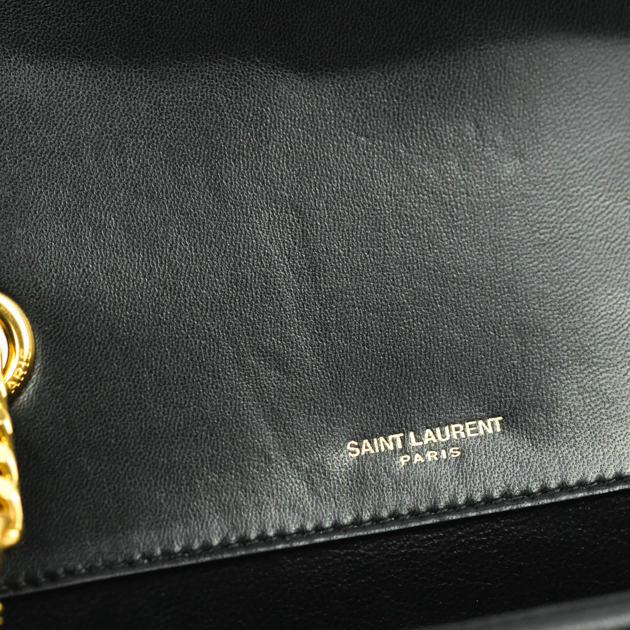 Saint Laurent Small Sulpice Triple V-Flap Black Lambskin Crossbody Bag