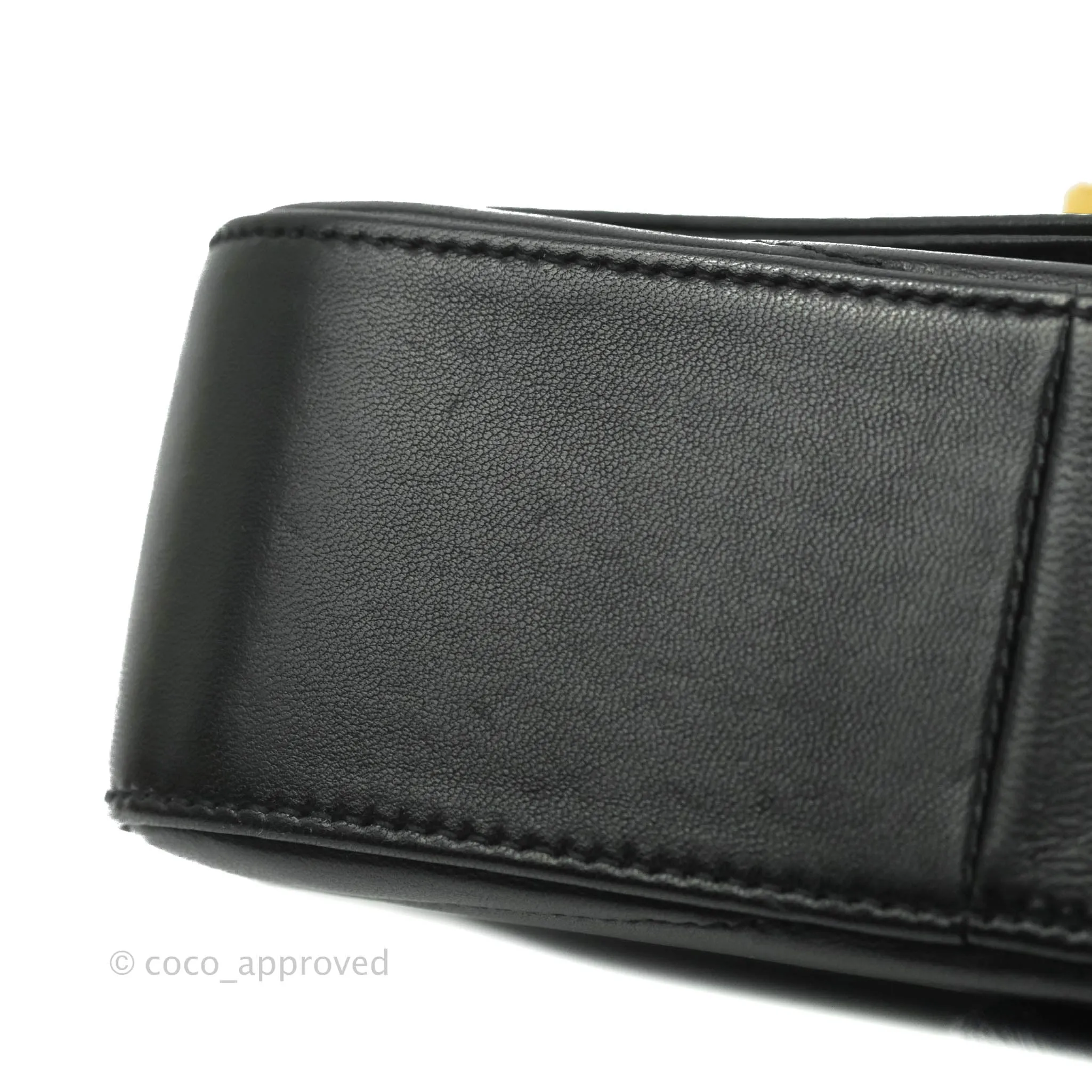 Saint Laurent Small Sulpice Triple V-Flap Black Lambskin Crossbody Bag