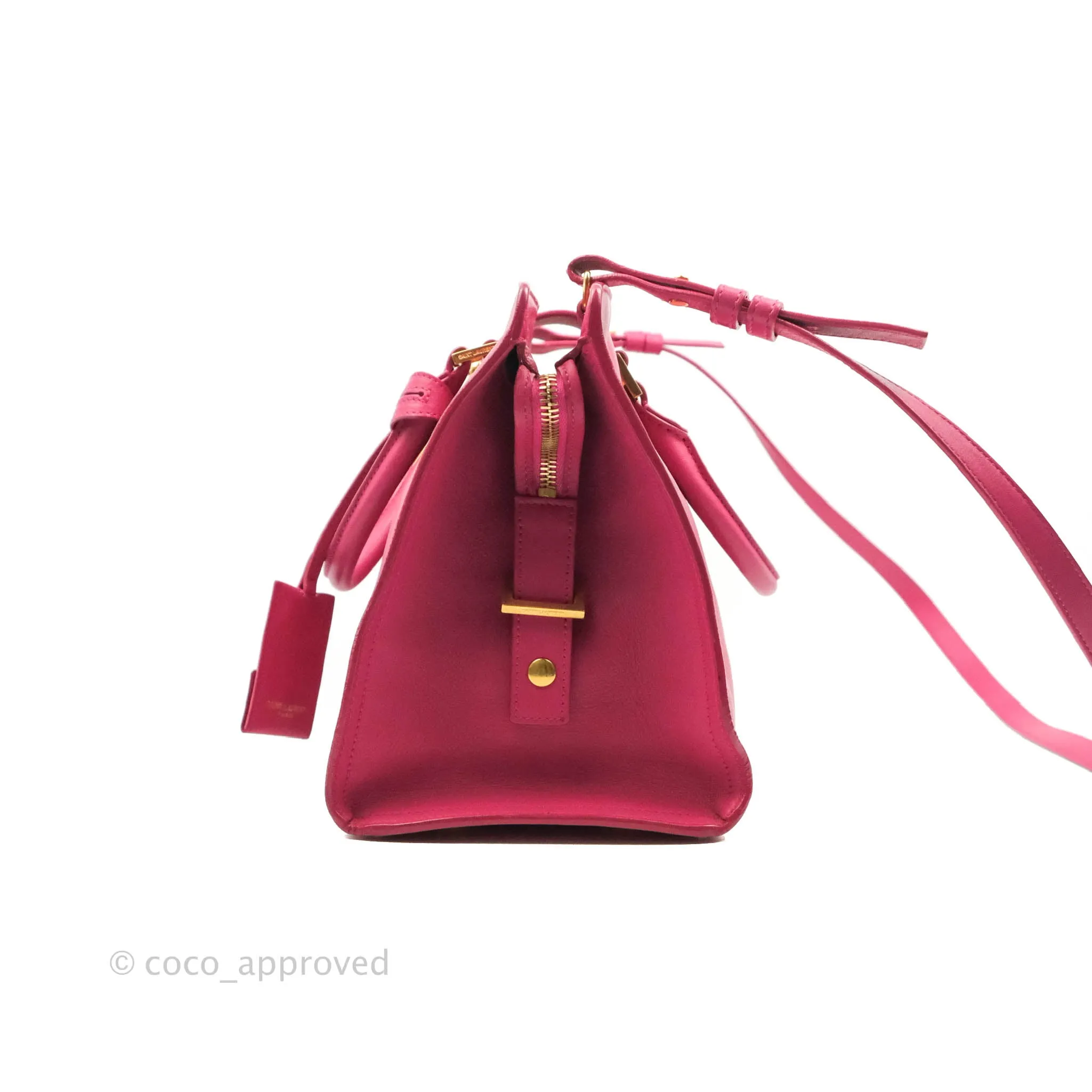 Saint Laurent Smooth Calfskin Small Y Ligne Cabas Pink