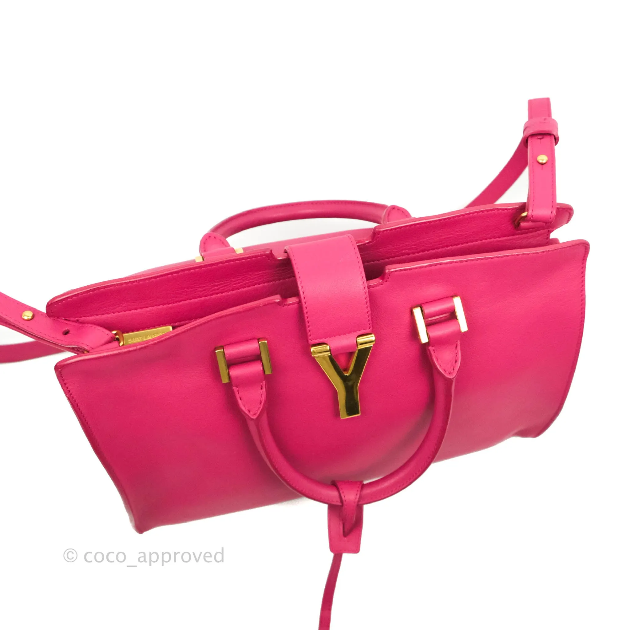 Saint Laurent Smooth Calfskin Small Y Ligne Cabas Pink