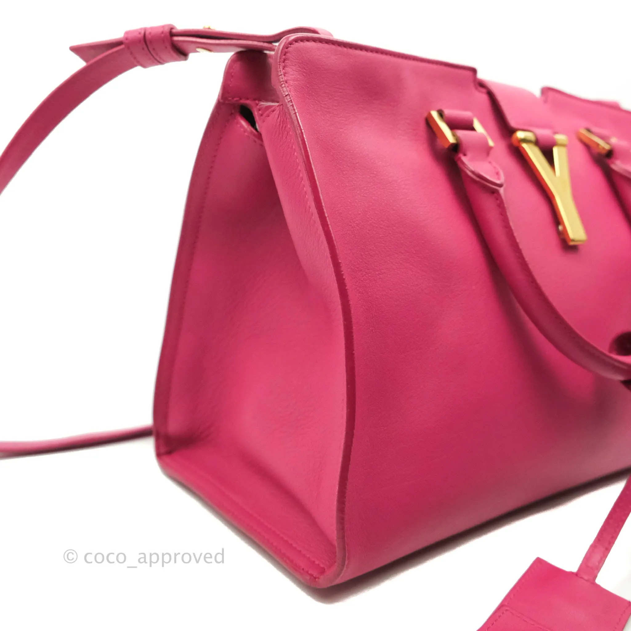 Saint Laurent Smooth Calfskin Small Y Ligne Cabas Pink