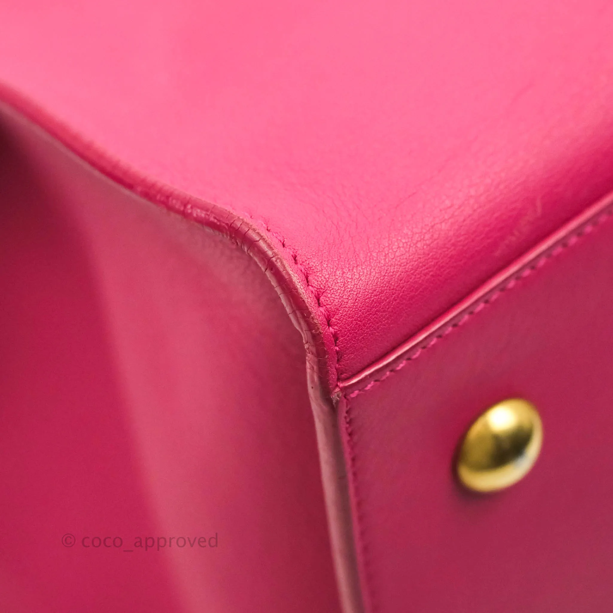 Saint Laurent Smooth Calfskin Small Y Ligne Cabas Pink