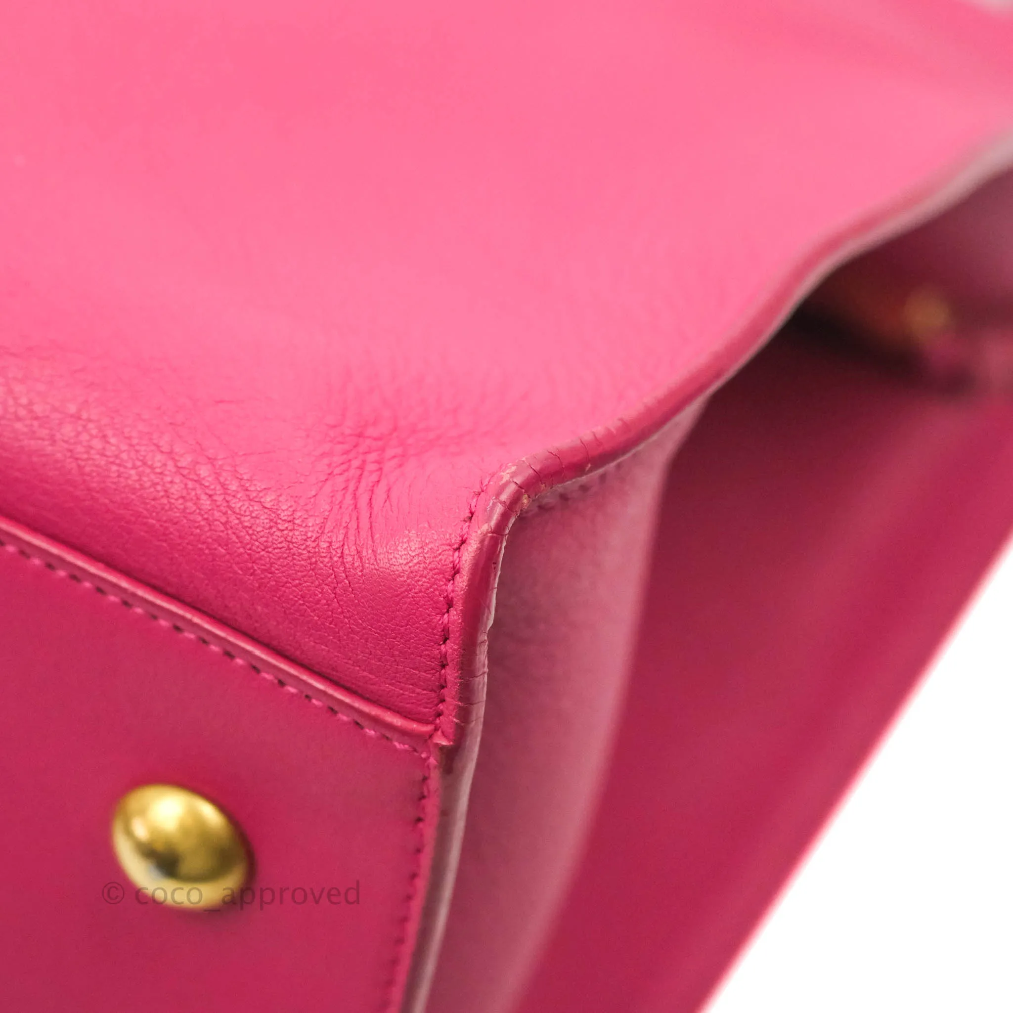Saint Laurent Smooth Calfskin Small Y Ligne Cabas Pink