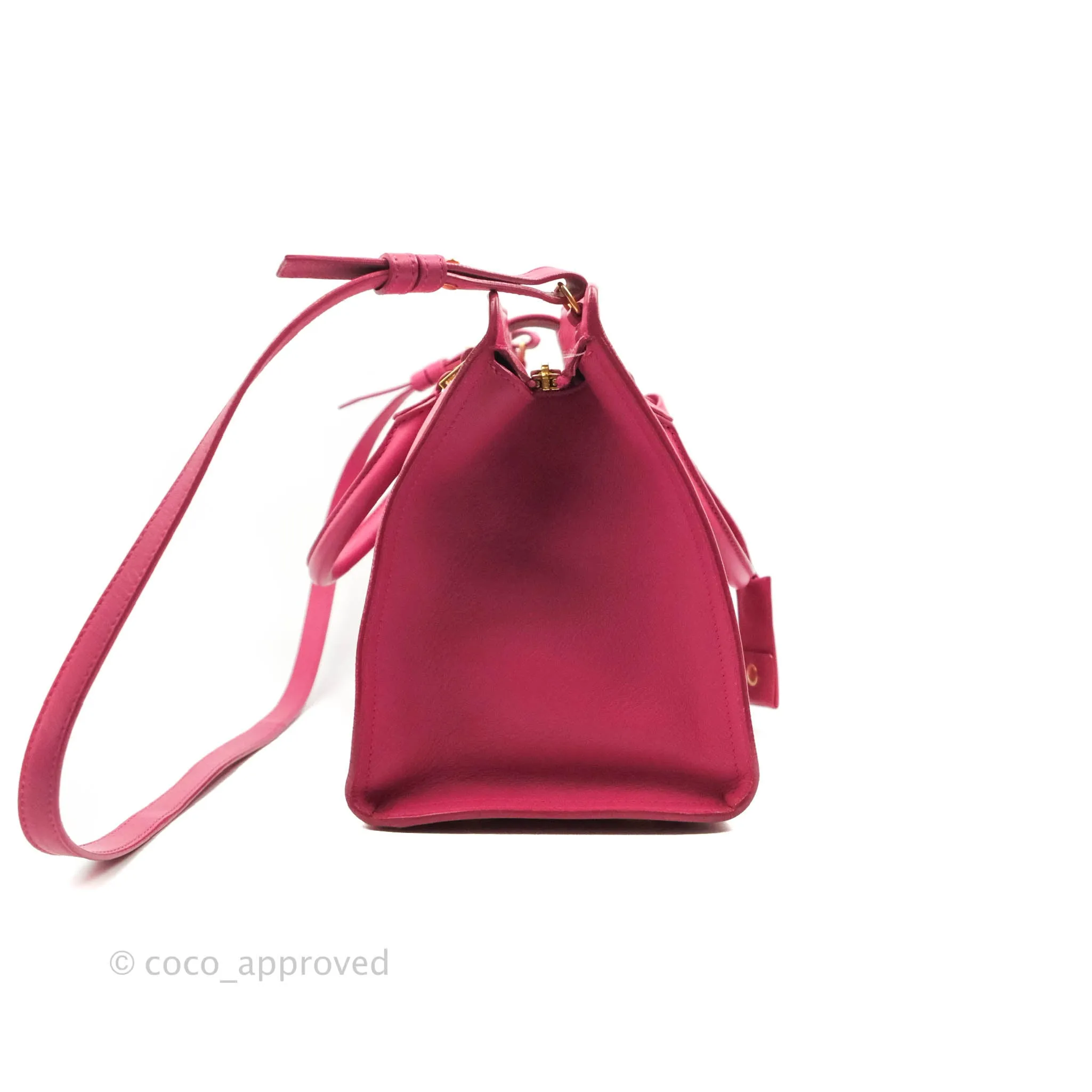 Saint Laurent Smooth Calfskin Small Y Ligne Cabas Pink