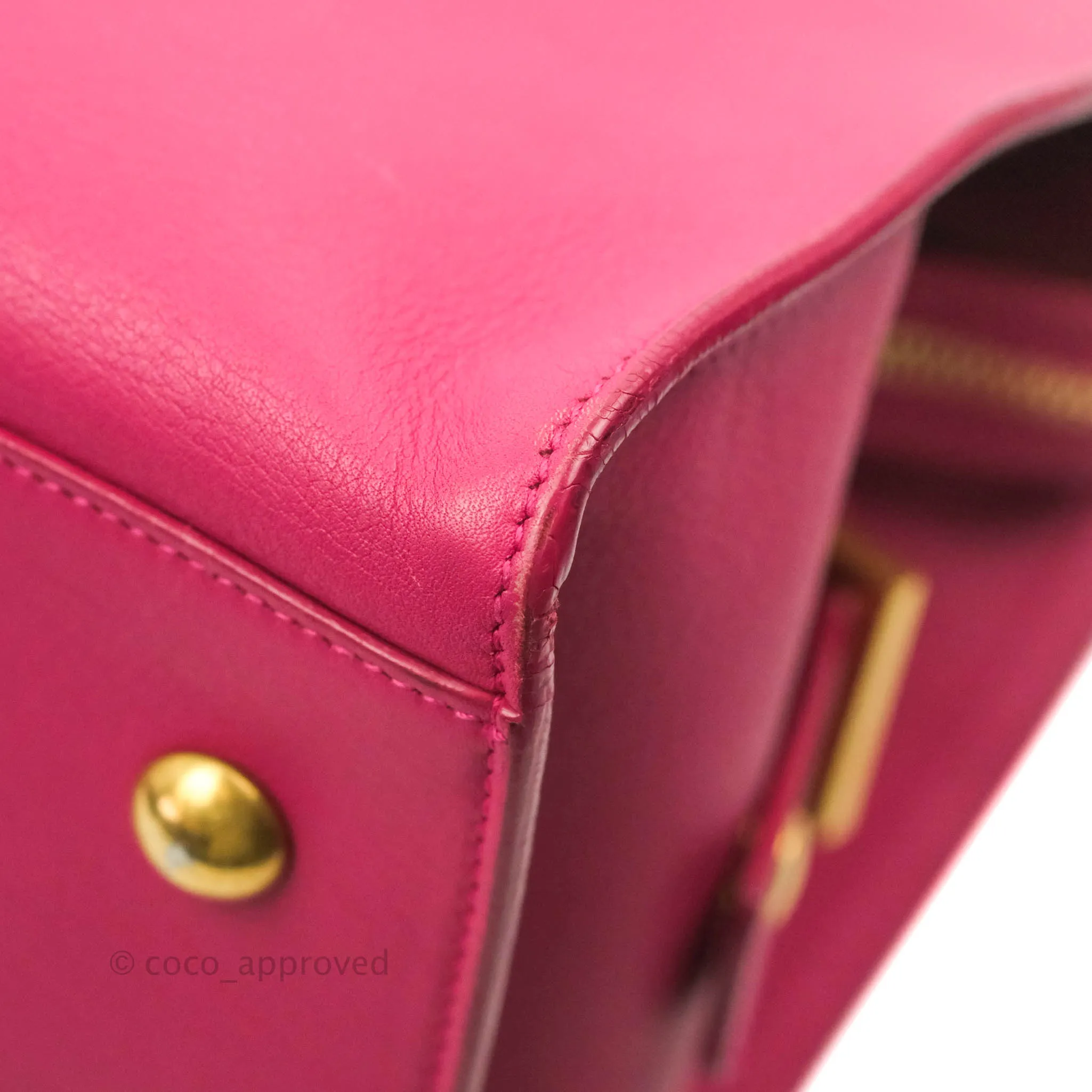 Saint Laurent Smooth Calfskin Small Y Ligne Cabas Pink