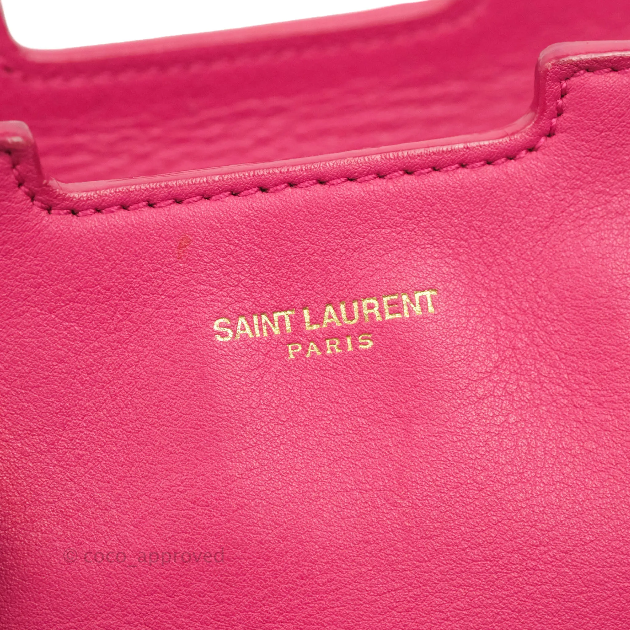 Saint Laurent Smooth Calfskin Small Y Ligne Cabas Pink