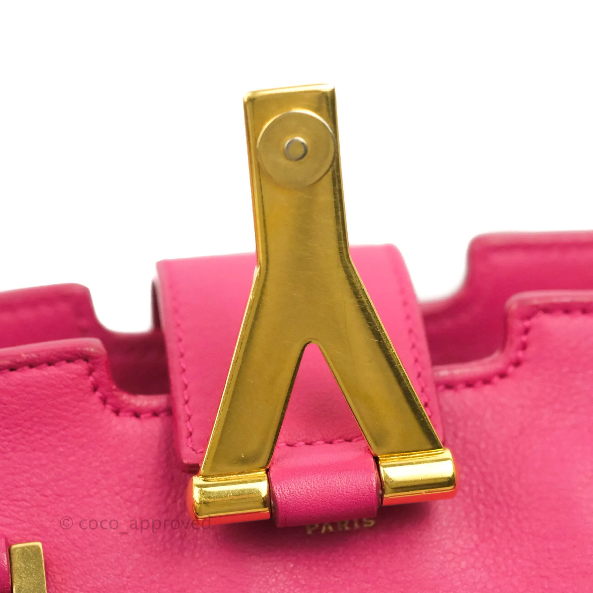 Saint Laurent Smooth Calfskin Small Y Ligne Cabas Pink
