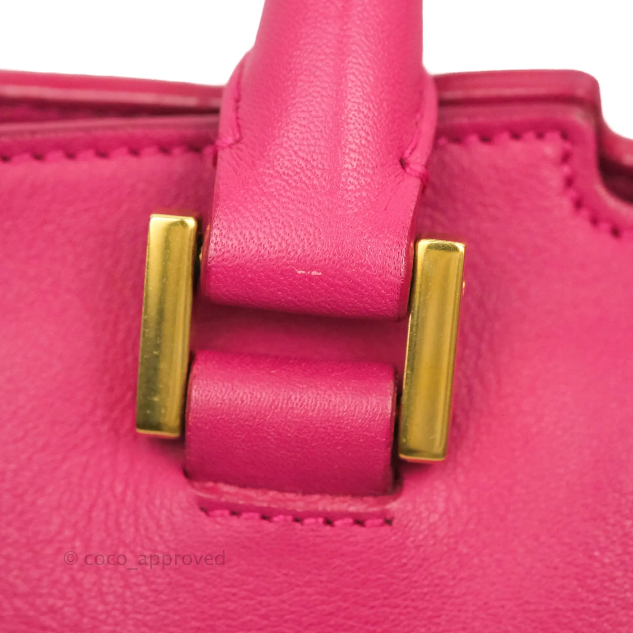 Saint Laurent Smooth Calfskin Small Y Ligne Cabas Pink