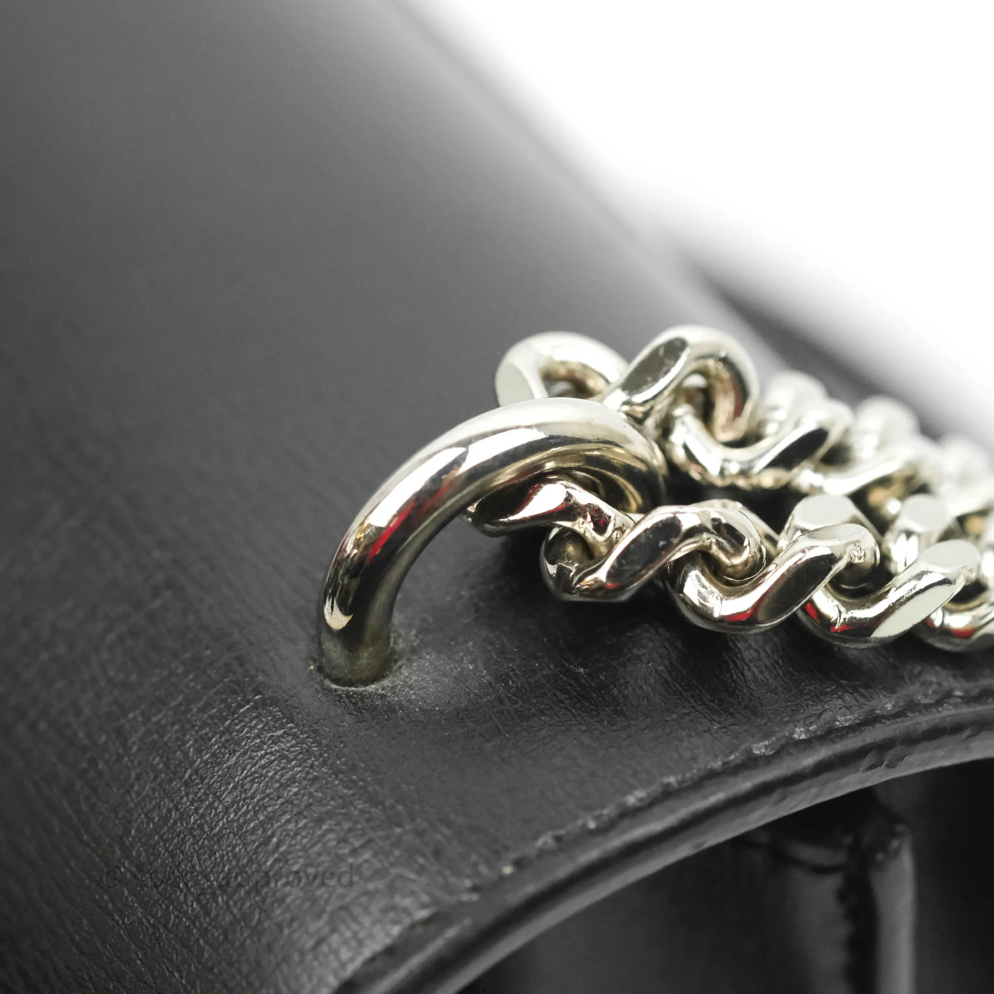 Saint Laurent Sunset Medium Black Calfskin Silver Hardware