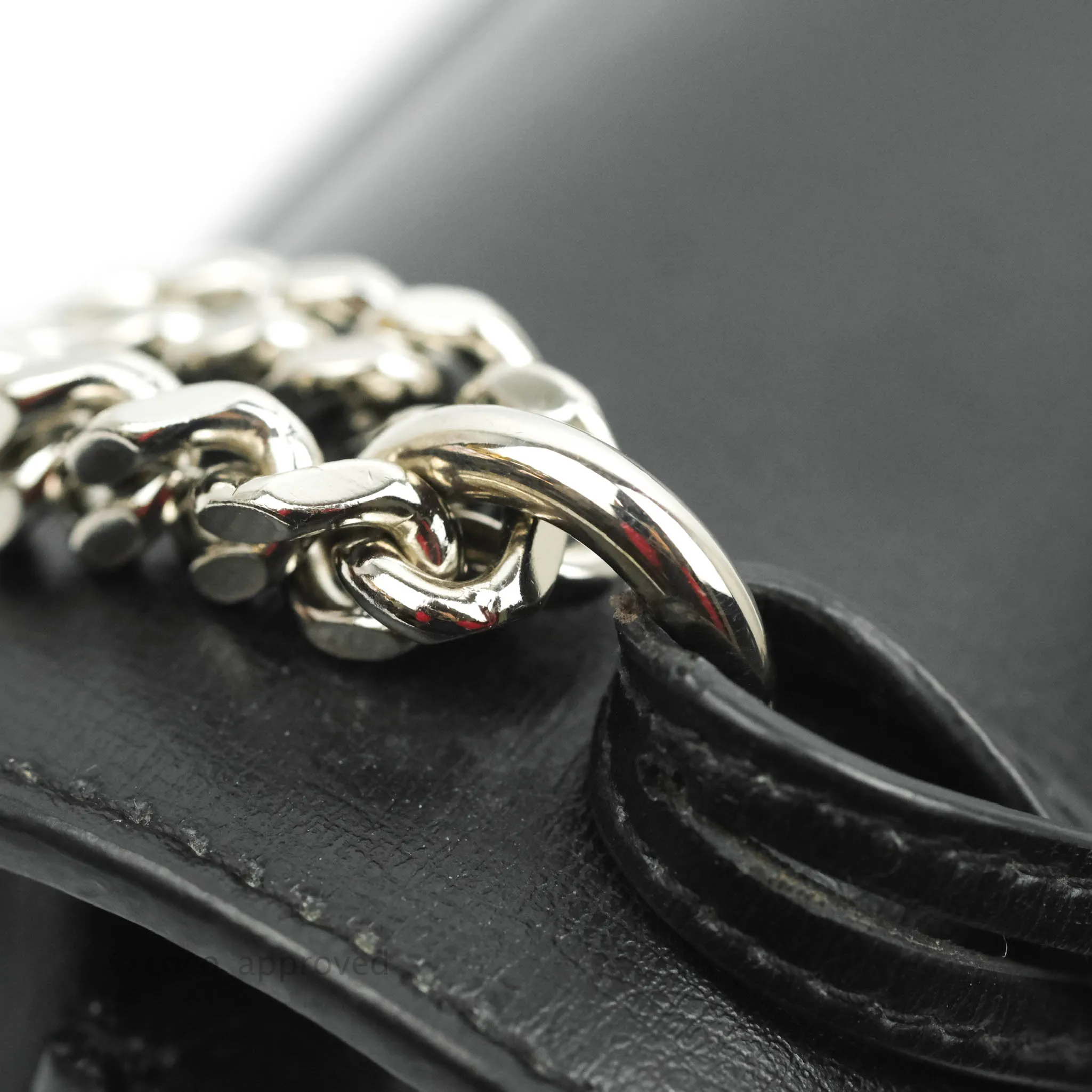 Saint Laurent Sunset Medium Black Calfskin Silver Hardware