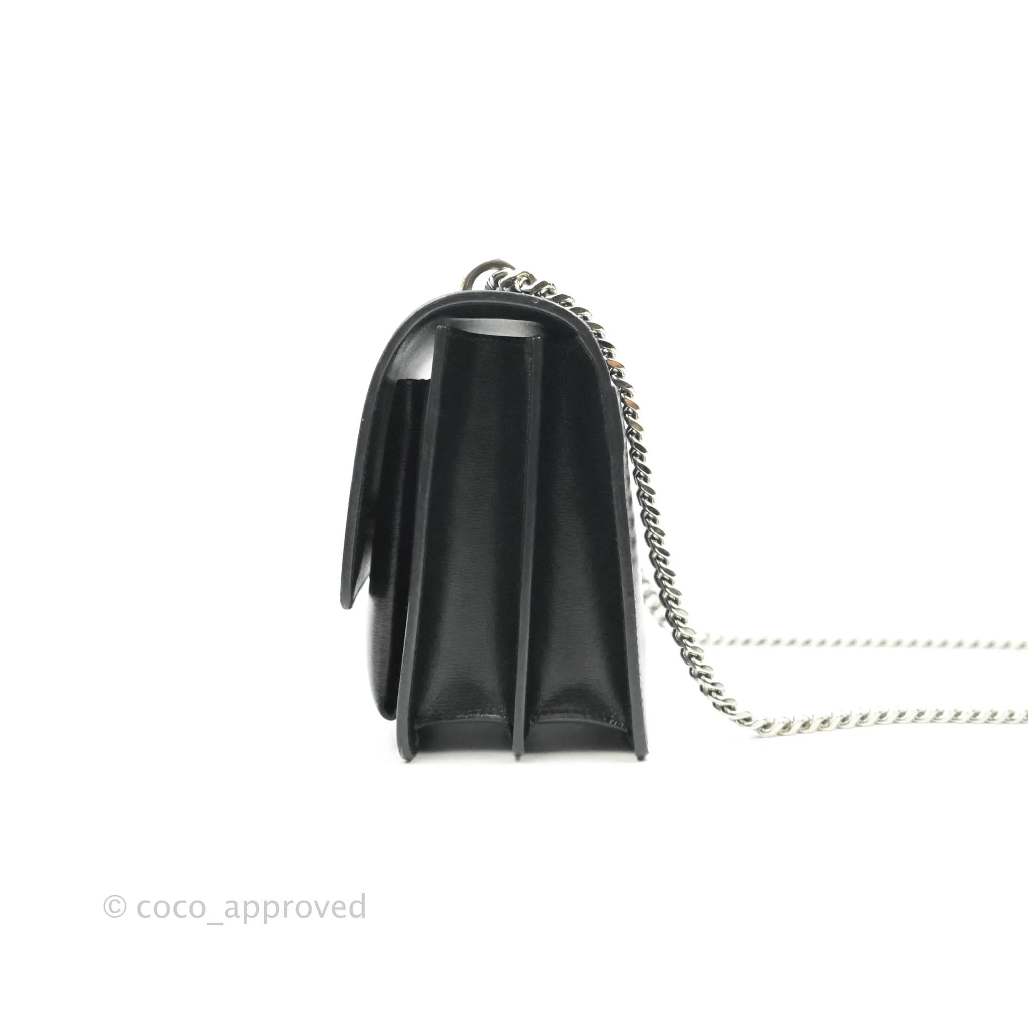 Saint Laurent Sunset Medium Black Calfskin Silver Hardware