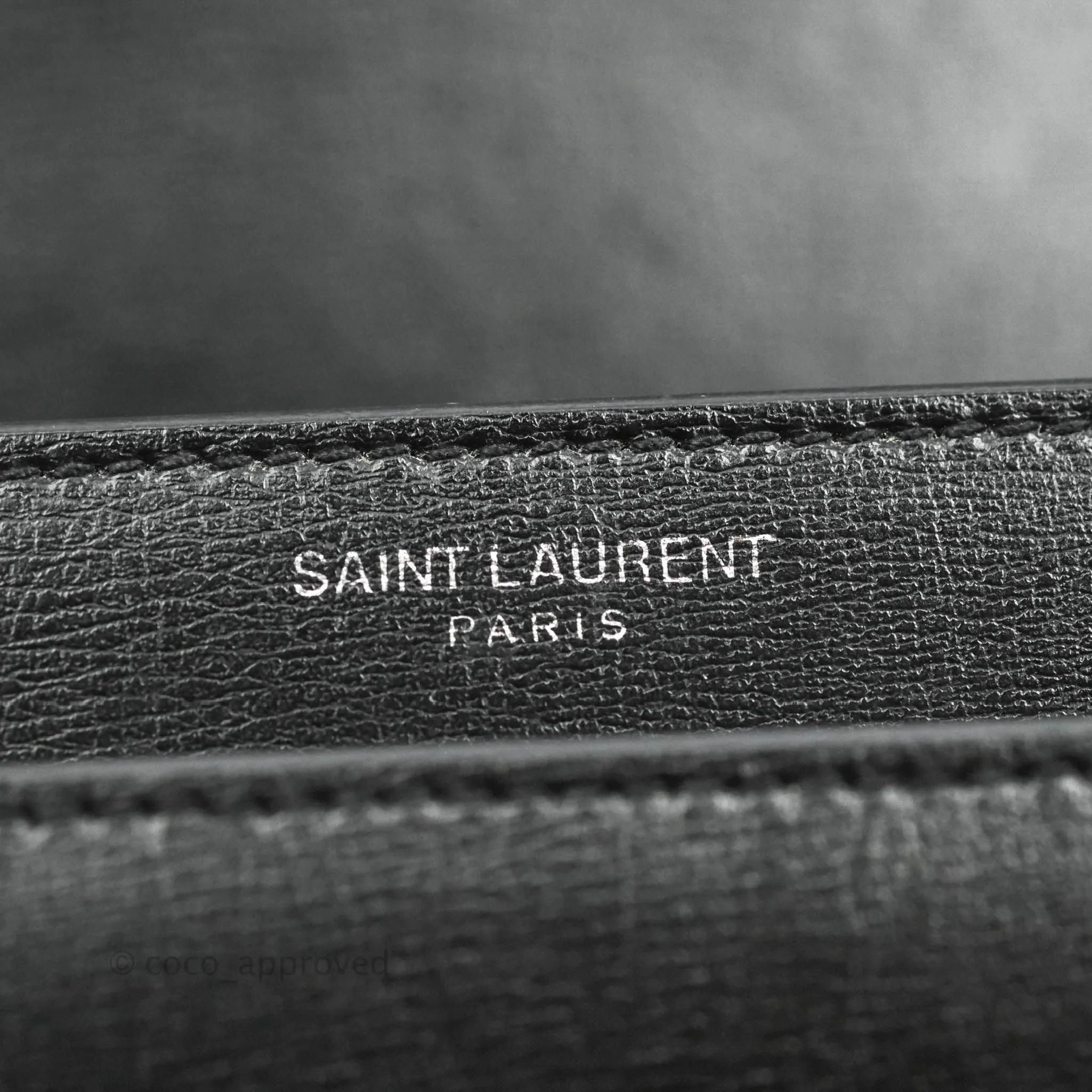 Saint Laurent Sunset Medium Black Calfskin Silver Hardware