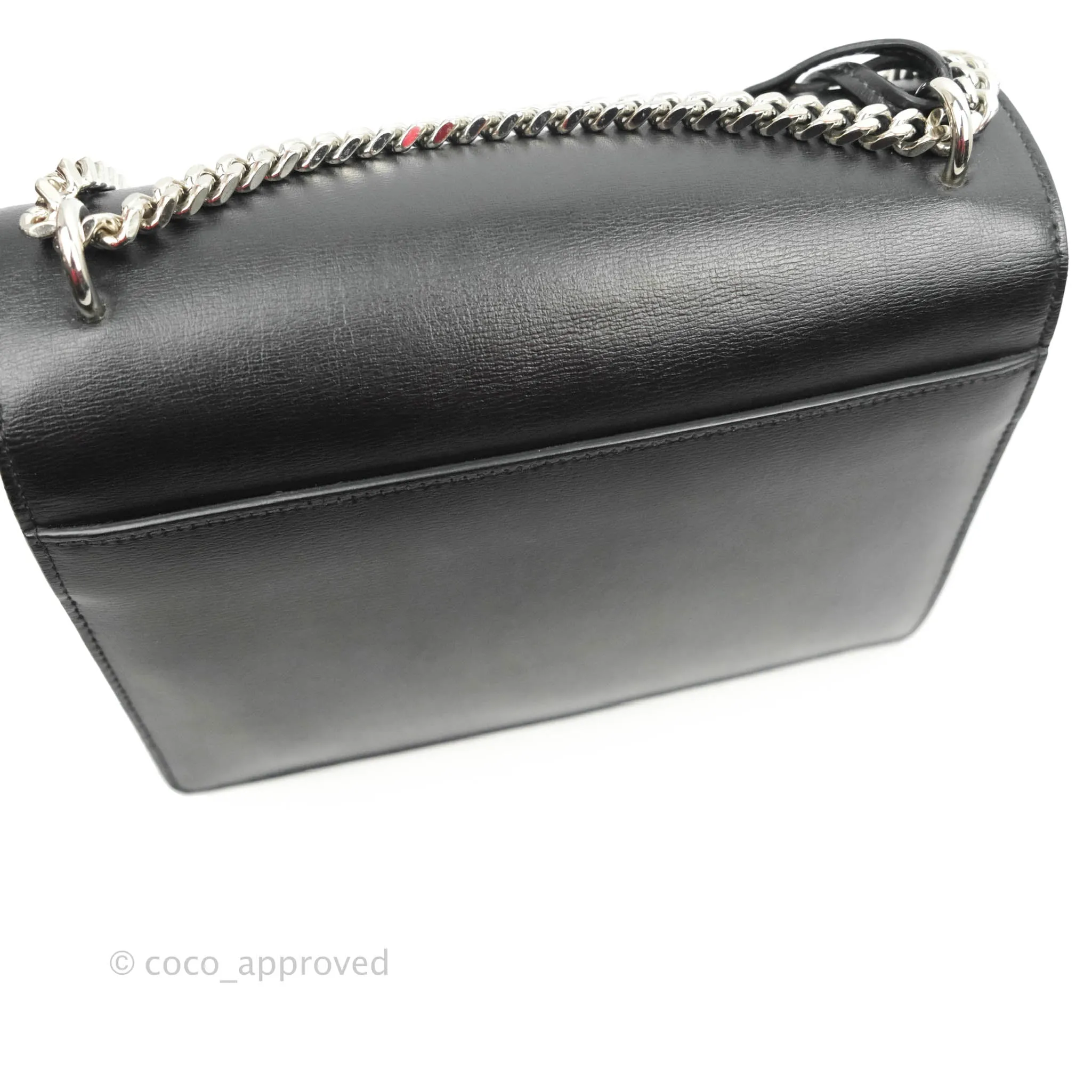 Saint Laurent Sunset Medium Black Calfskin Silver Hardware