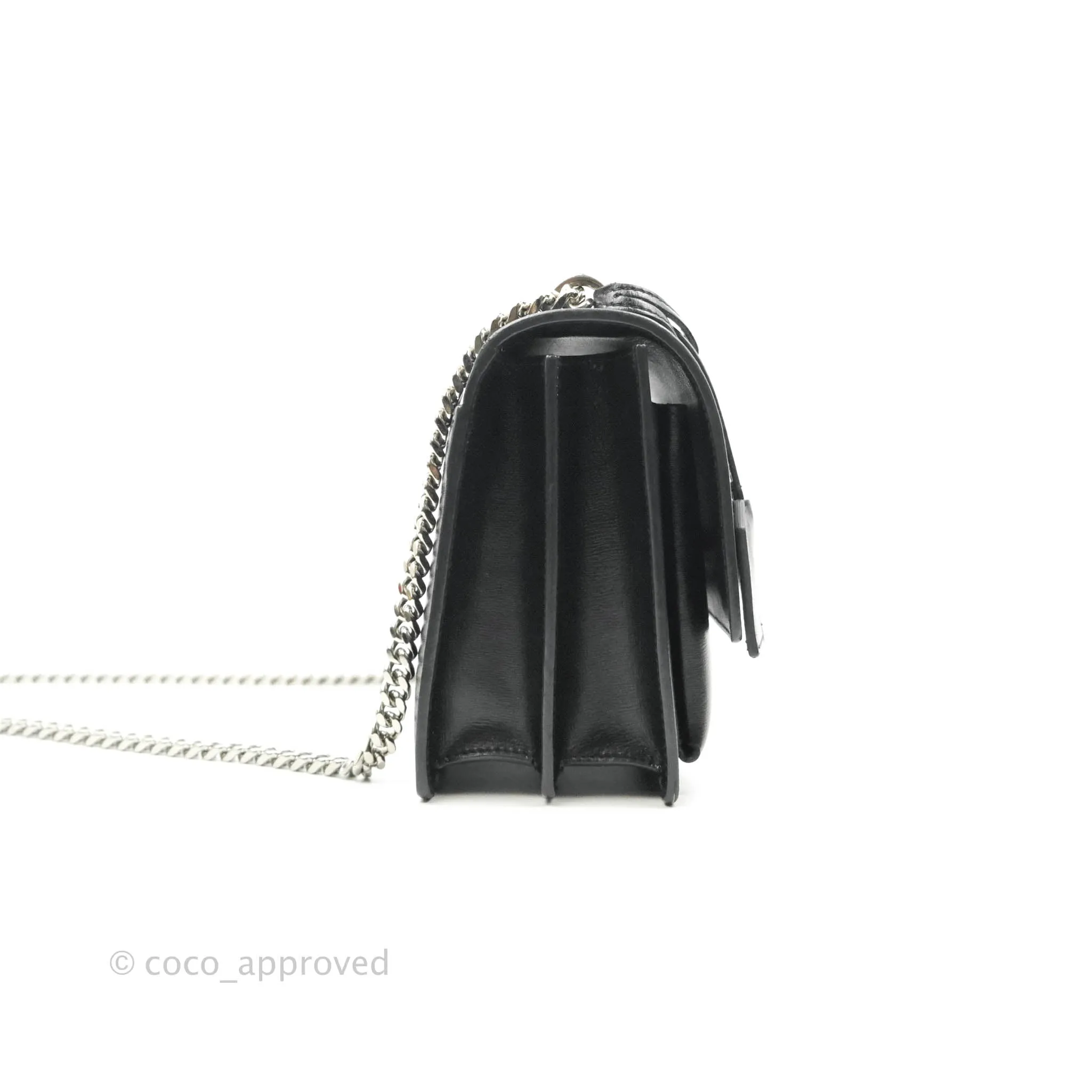 Saint Laurent Sunset Medium Black Calfskin Silver Hardware