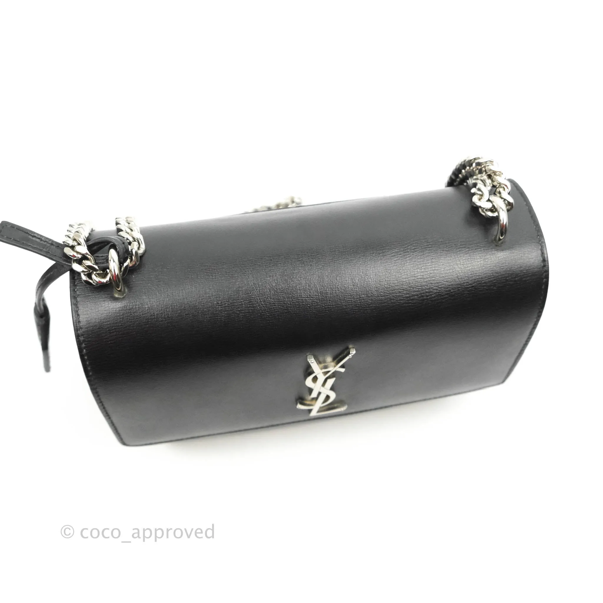 Saint Laurent Sunset Medium Black Calfskin Silver Hardware