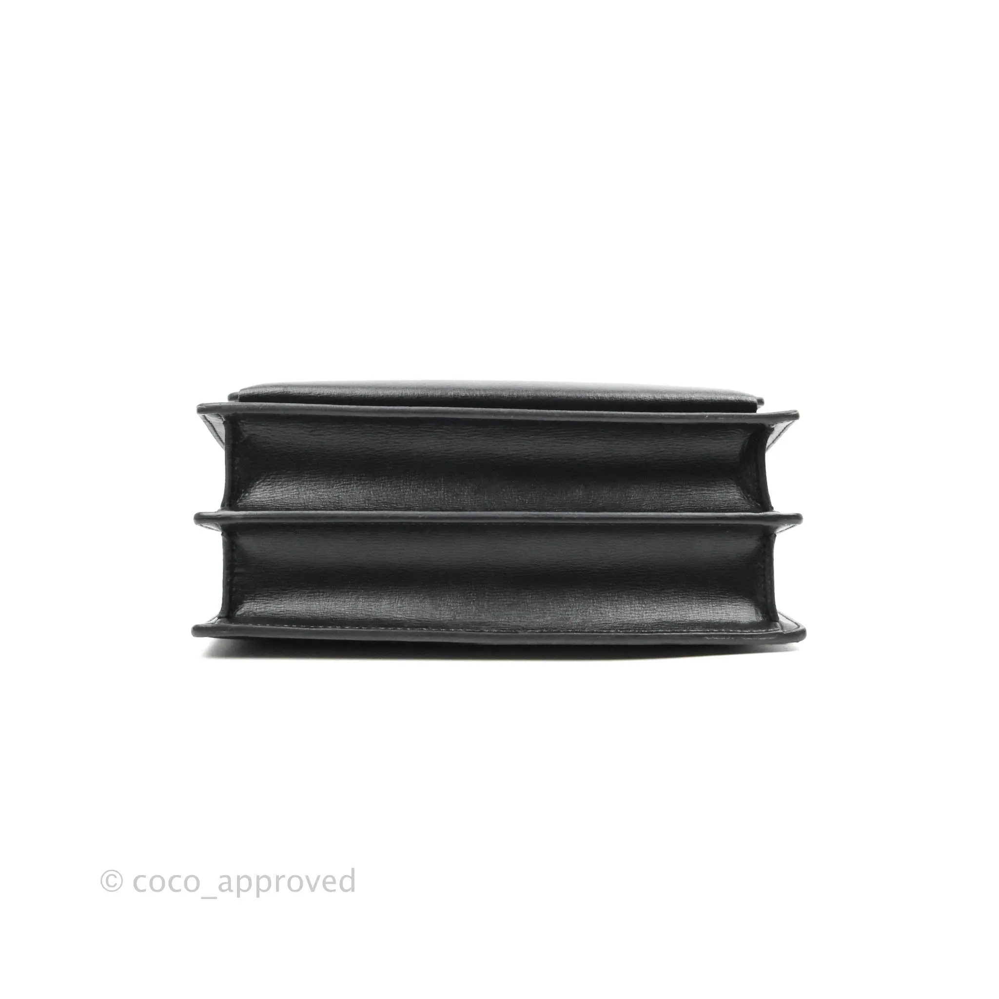 Saint Laurent Sunset Medium Black Calfskin Silver Hardware