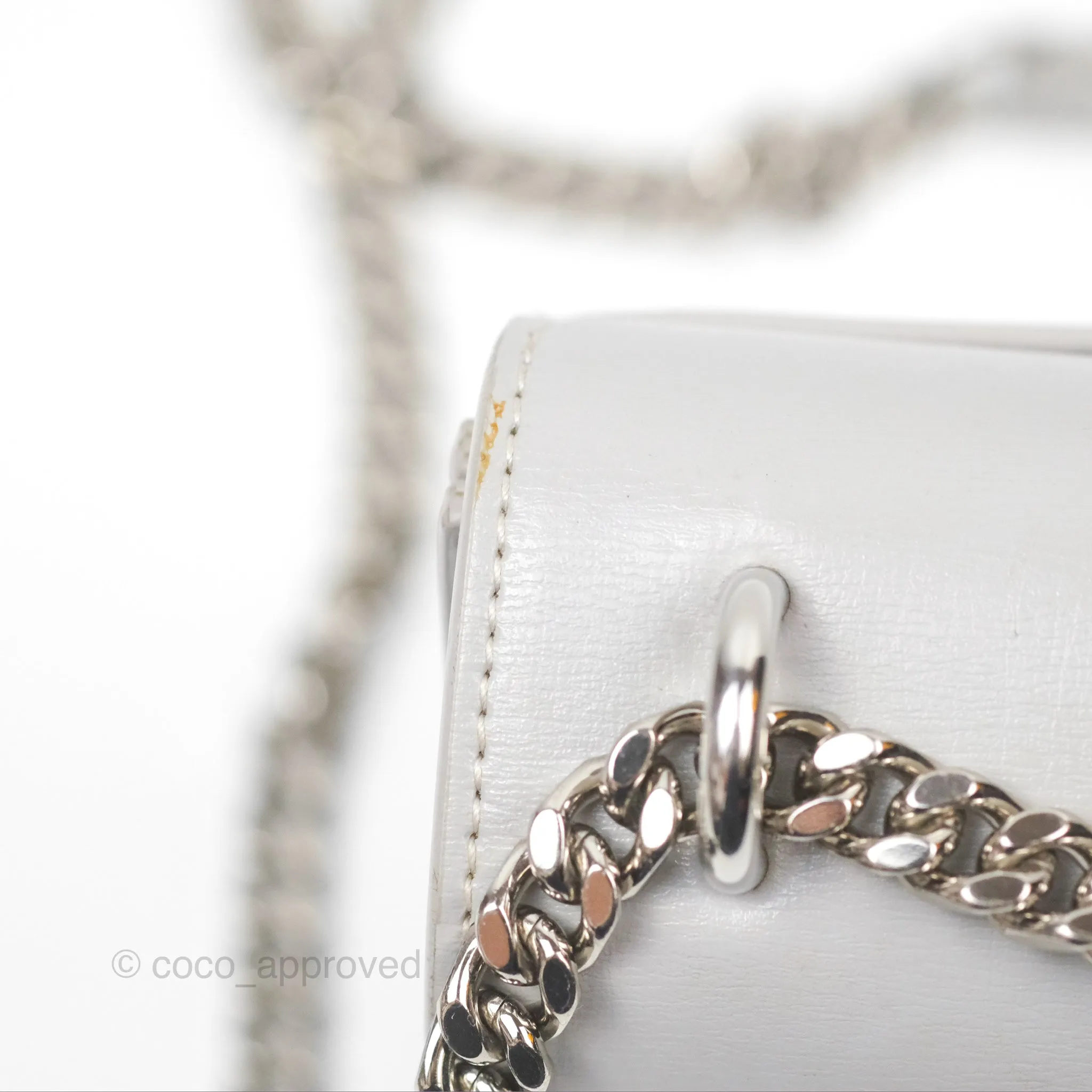 Saint Laurent Sunset Medium Light Grey Calfskin Silver Hardware