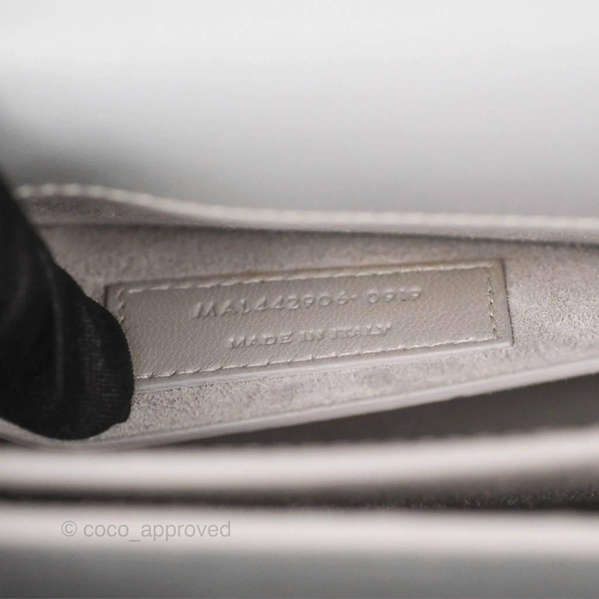 Saint Laurent Sunset Medium Light Grey Calfskin Silver Hardware