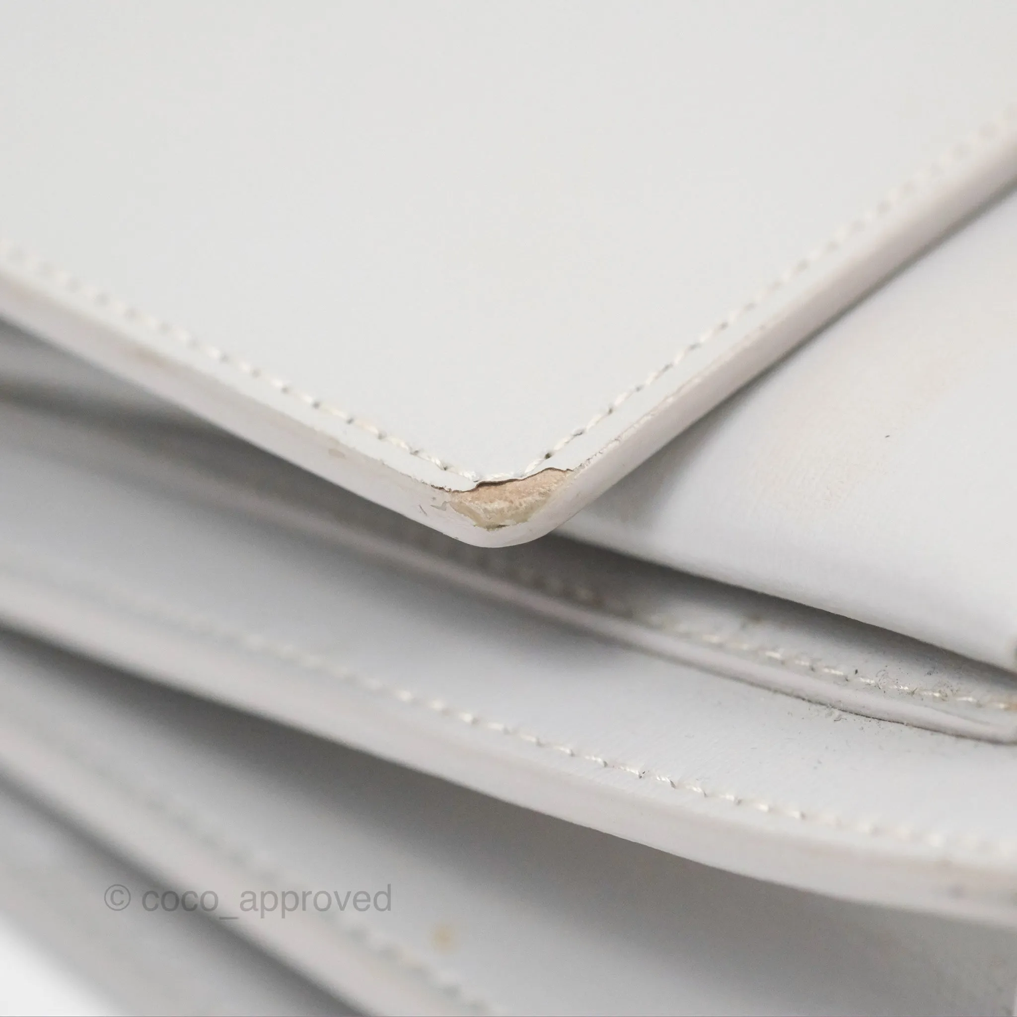 Saint Laurent Sunset Medium Light Grey Calfskin Silver Hardware