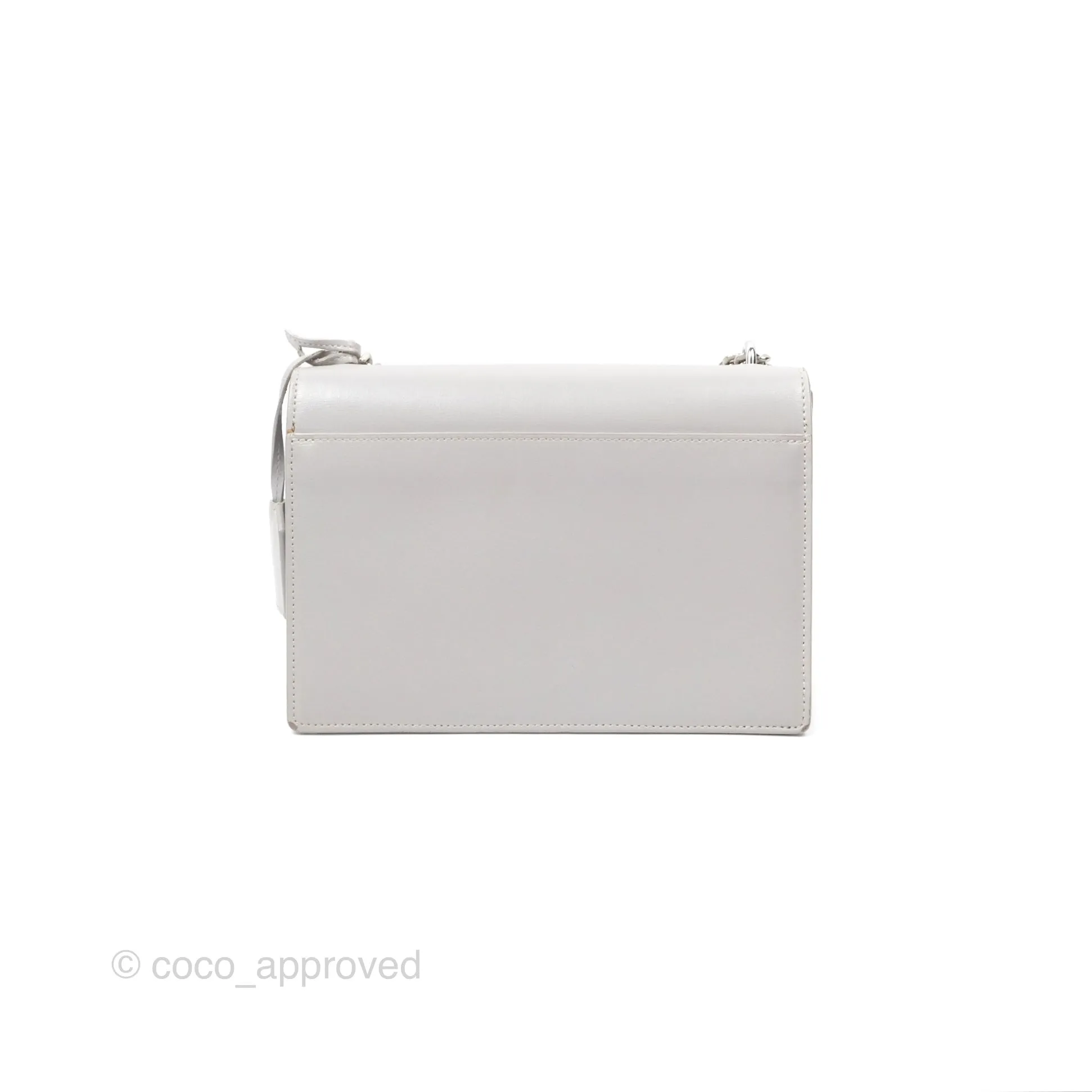Saint Laurent Sunset Medium Light Grey Calfskin Silver Hardware