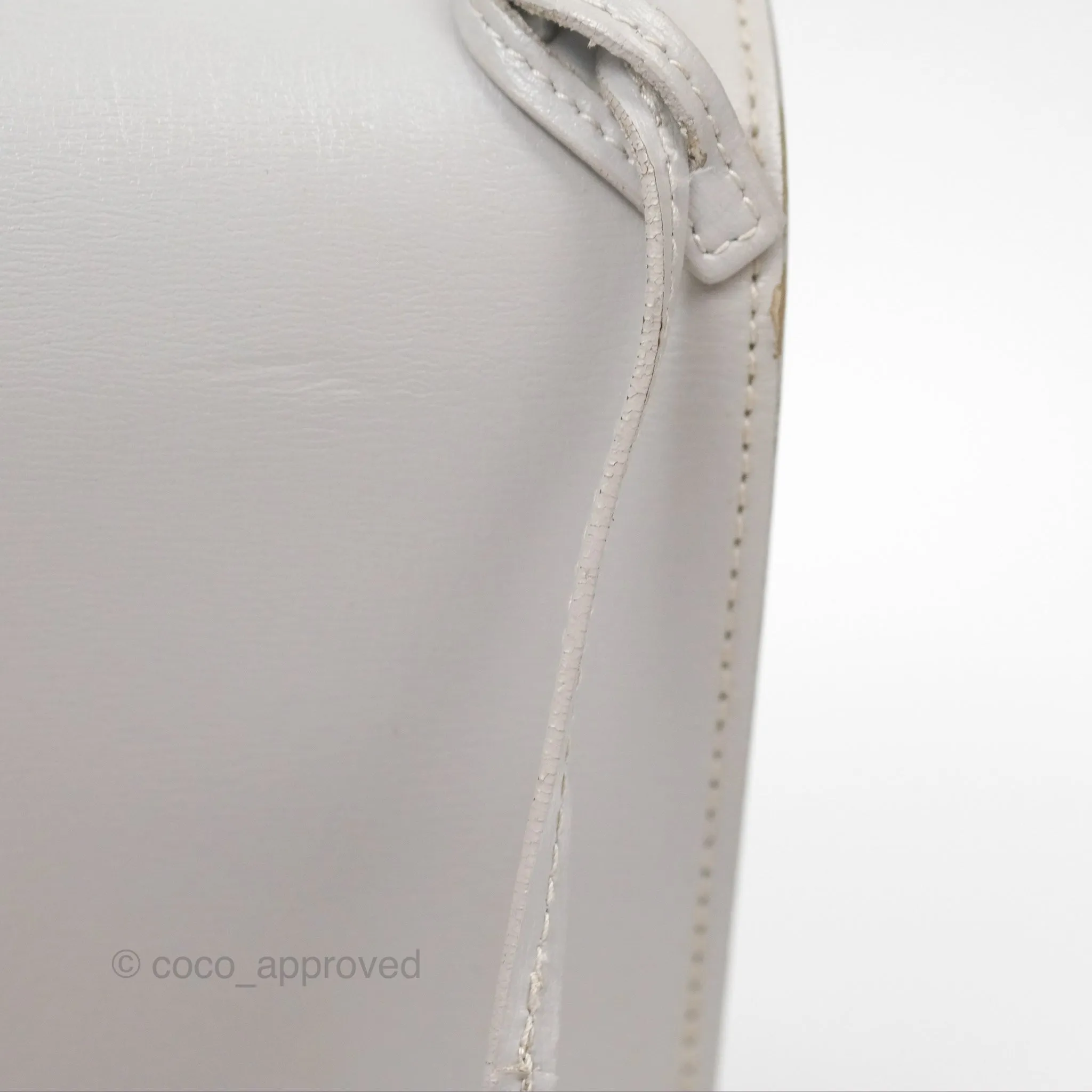 Saint Laurent Sunset Medium Light Grey Calfskin Silver Hardware