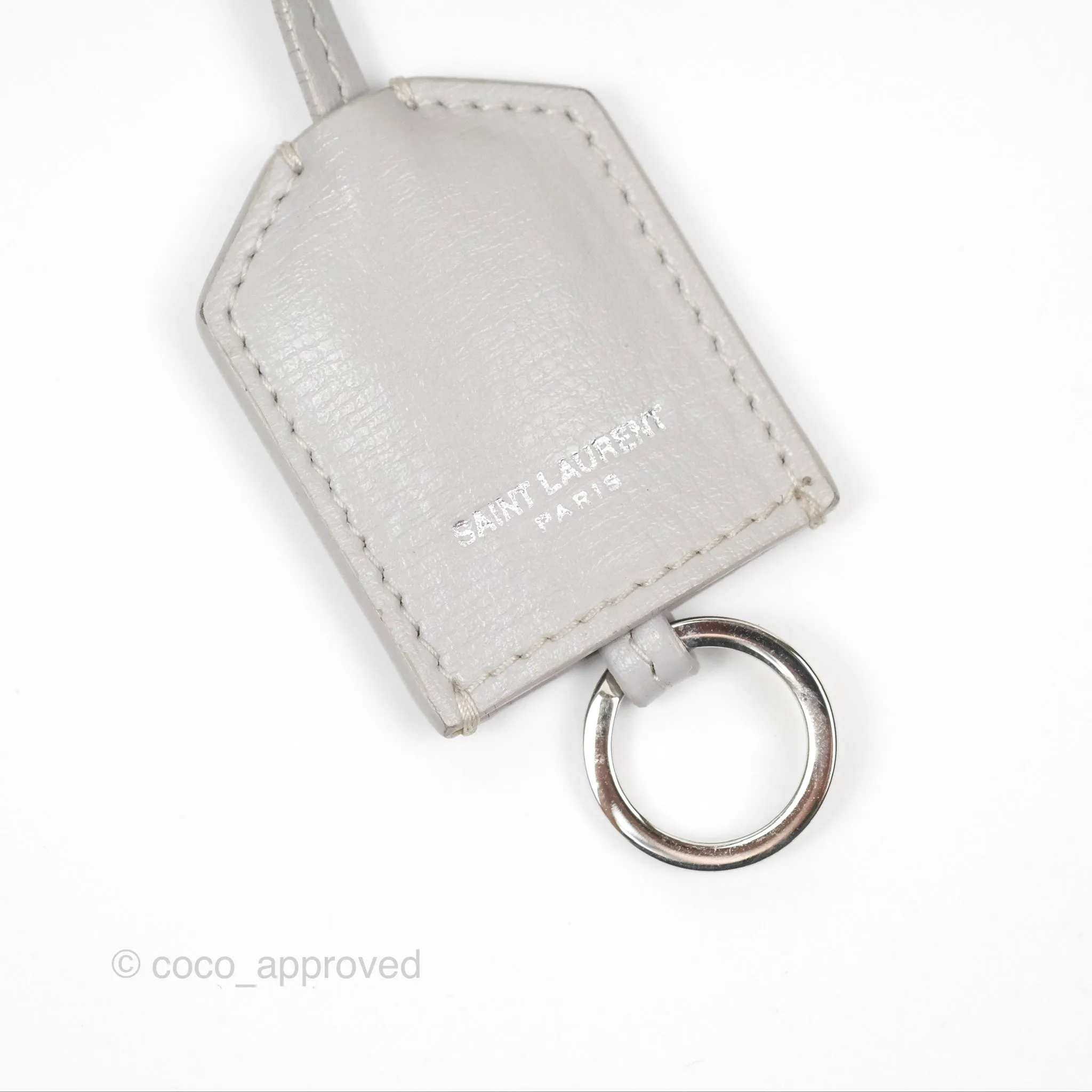 Saint Laurent Sunset Medium Light Grey Calfskin Silver Hardware