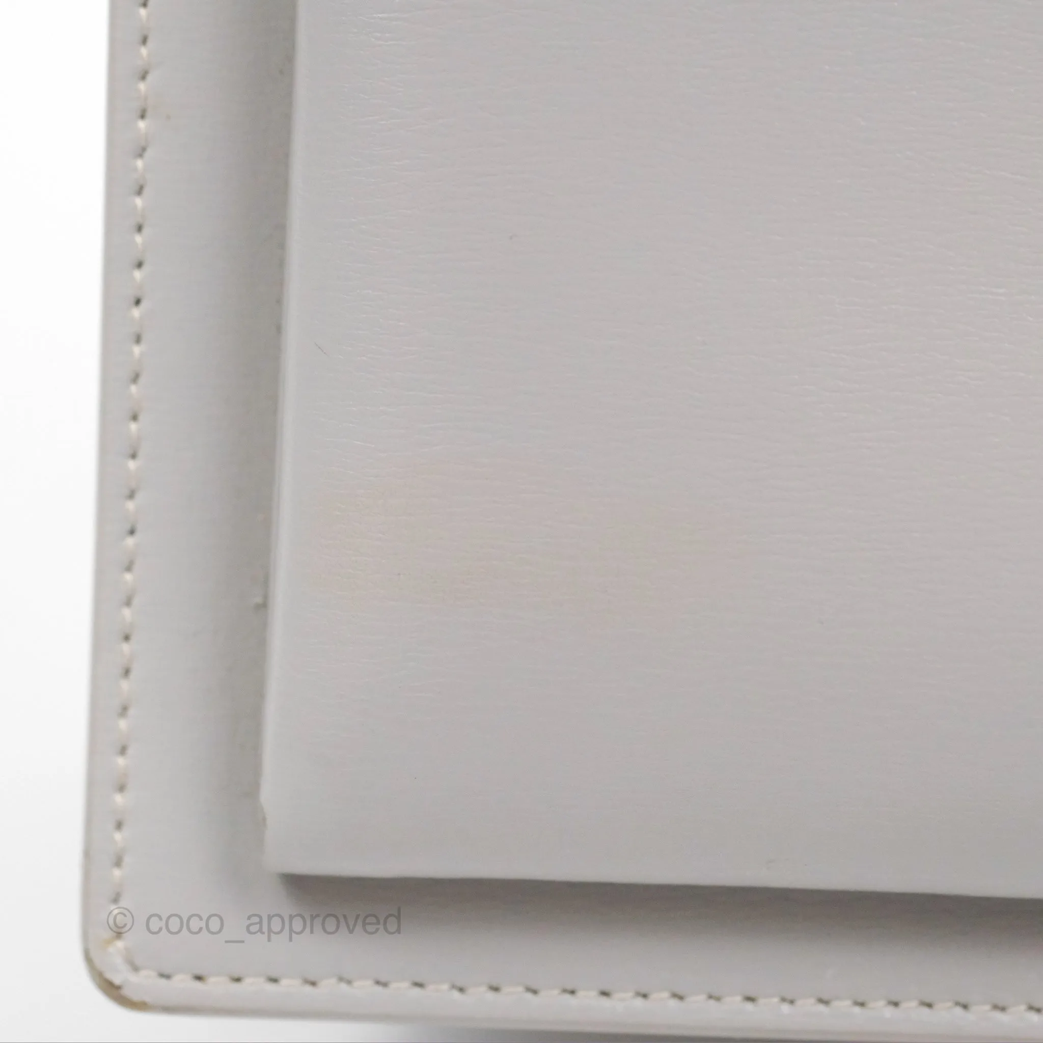 Saint Laurent Sunset Medium Light Grey Calfskin Silver Hardware