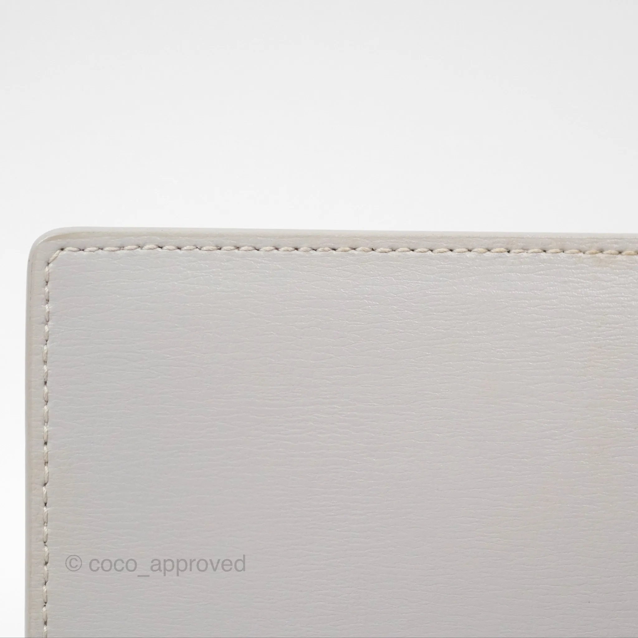 Saint Laurent Sunset Medium Light Grey Calfskin Silver Hardware