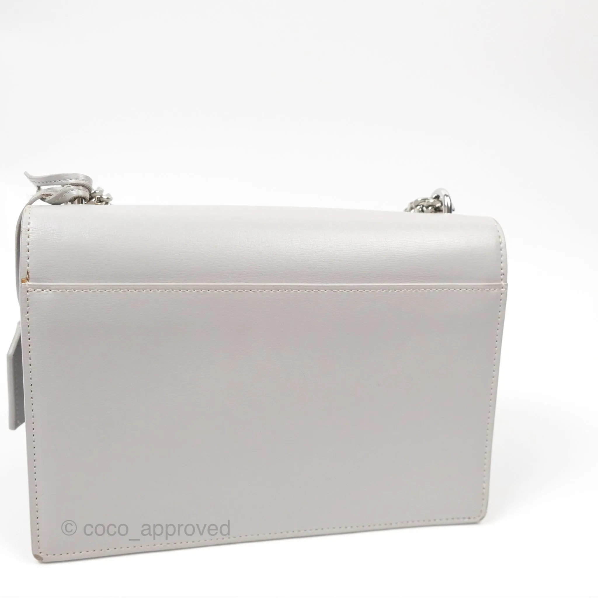 Saint Laurent Sunset Medium Light Grey Calfskin Silver Hardware
