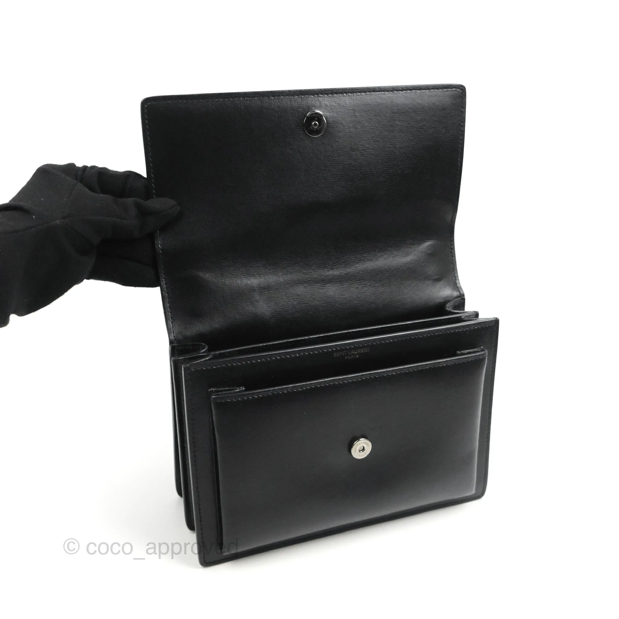 Saint Laurent Sunset Medium So Black Calfskin
