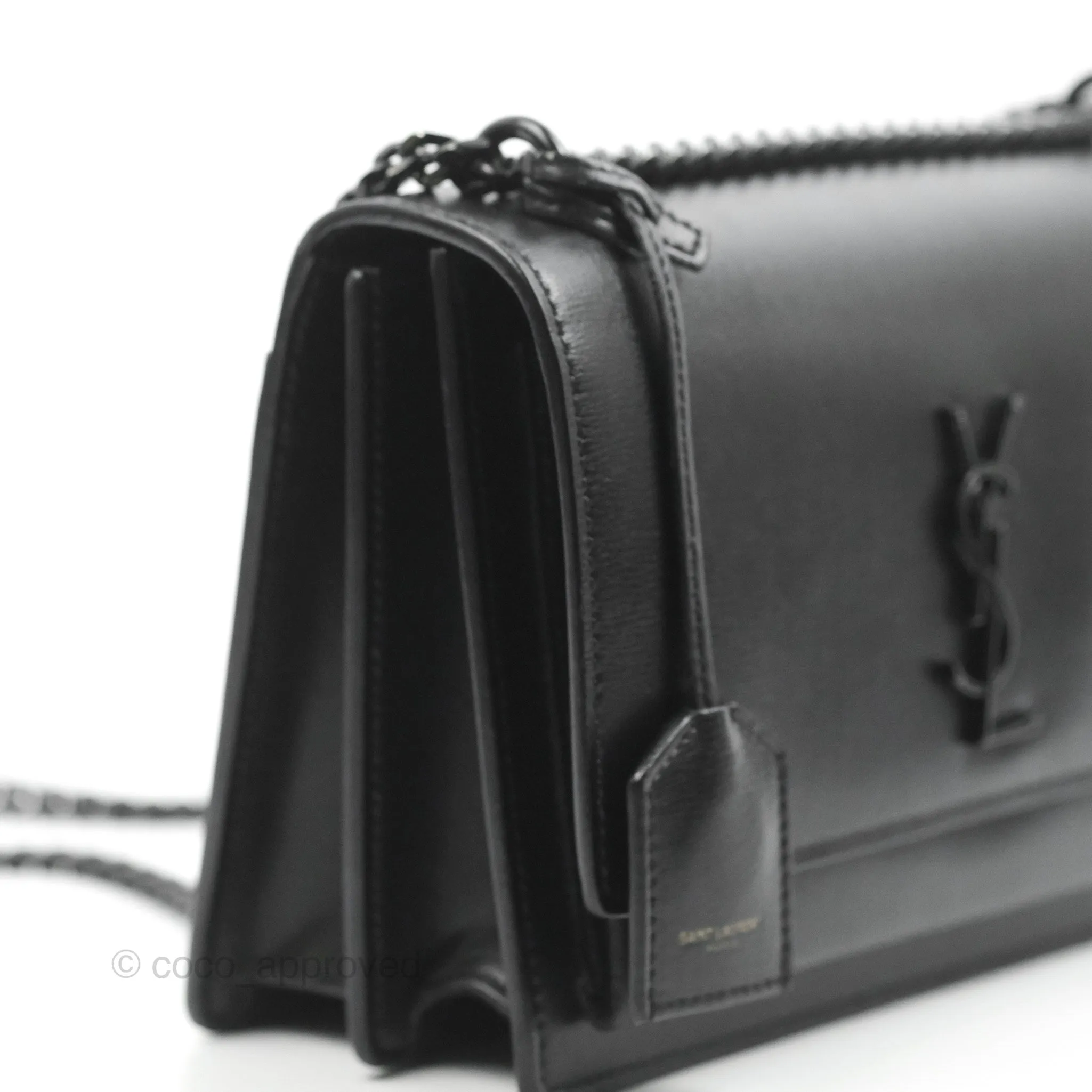 Saint Laurent Sunset Medium So Black Calfskin