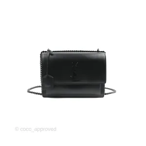 Saint Laurent Sunset Medium So Black Calfskin