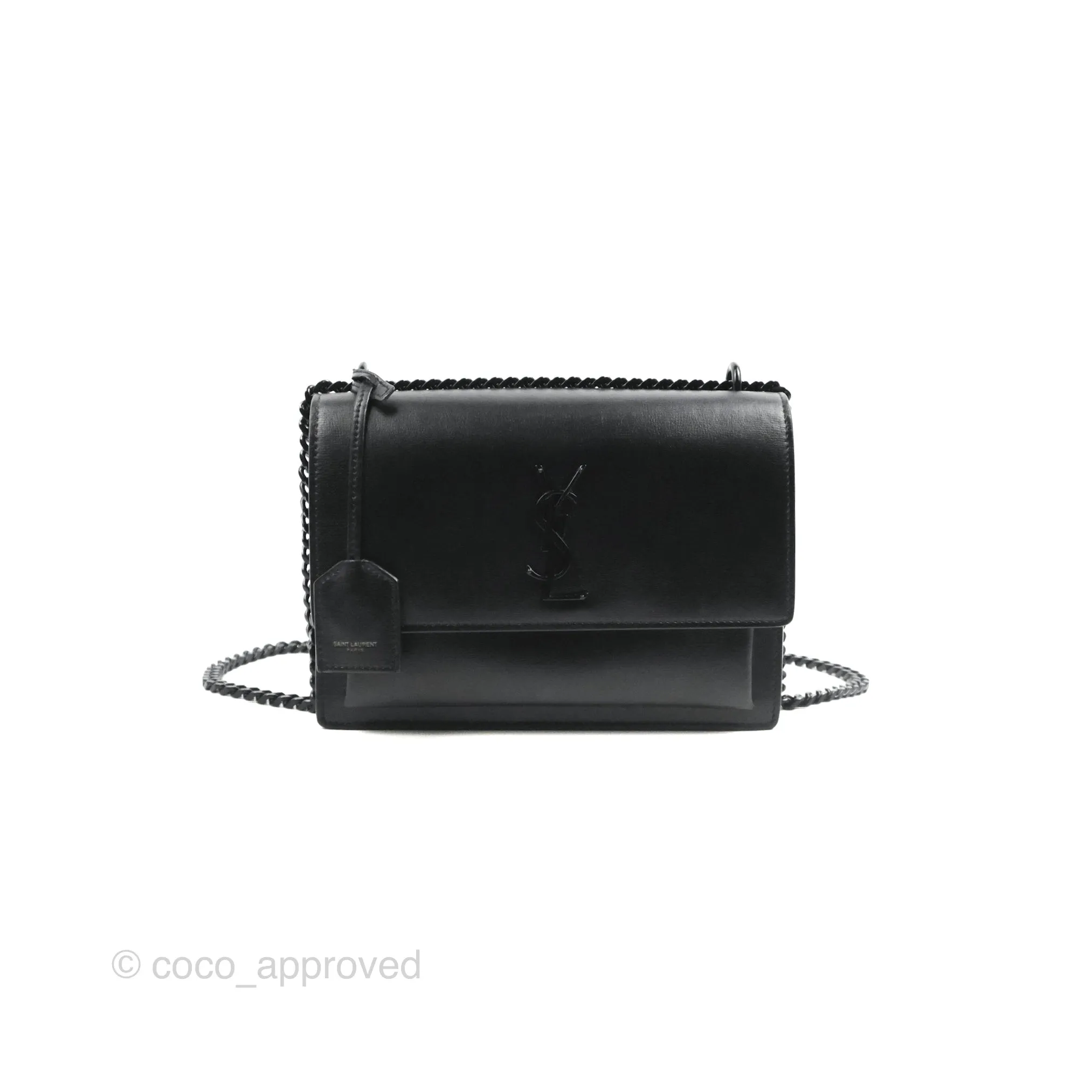 Saint Laurent Sunset Medium So Black Calfskin