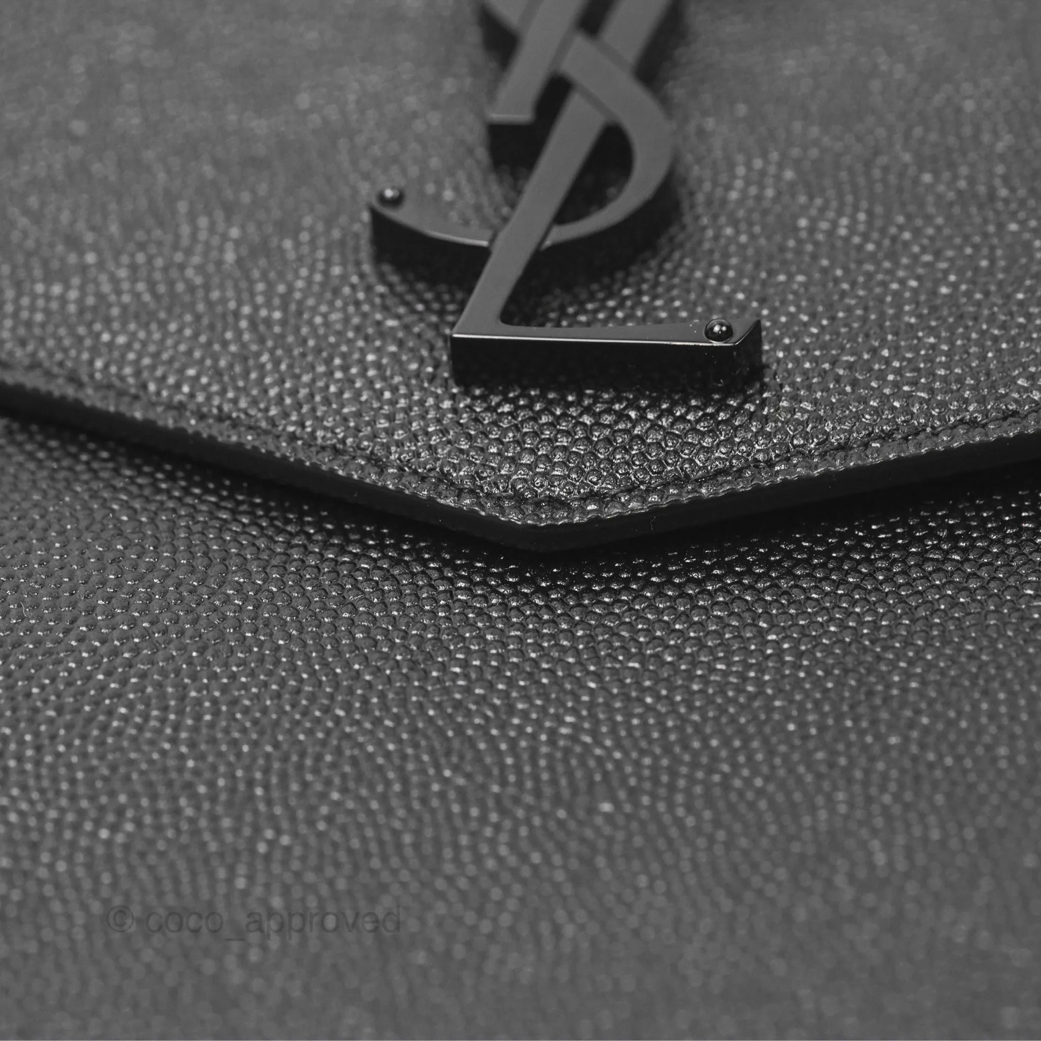 Saint Laurent Uptown Black Monogram Pouch Clutch