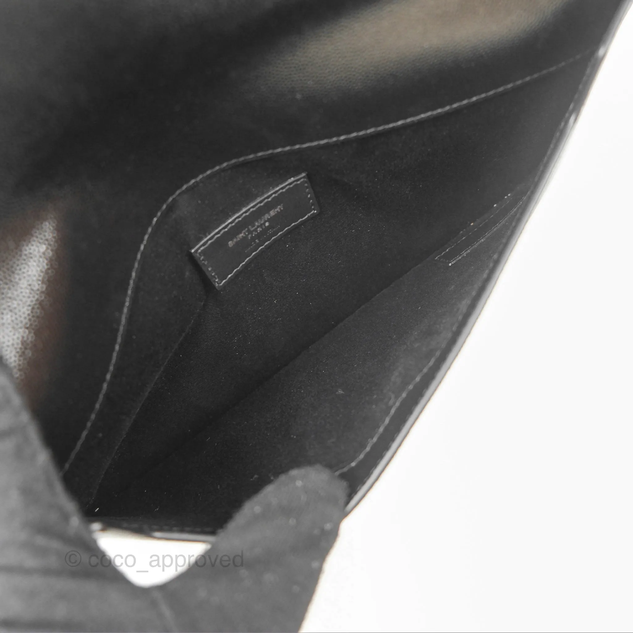 Saint Laurent Uptown Black Monogram Pouch Clutch