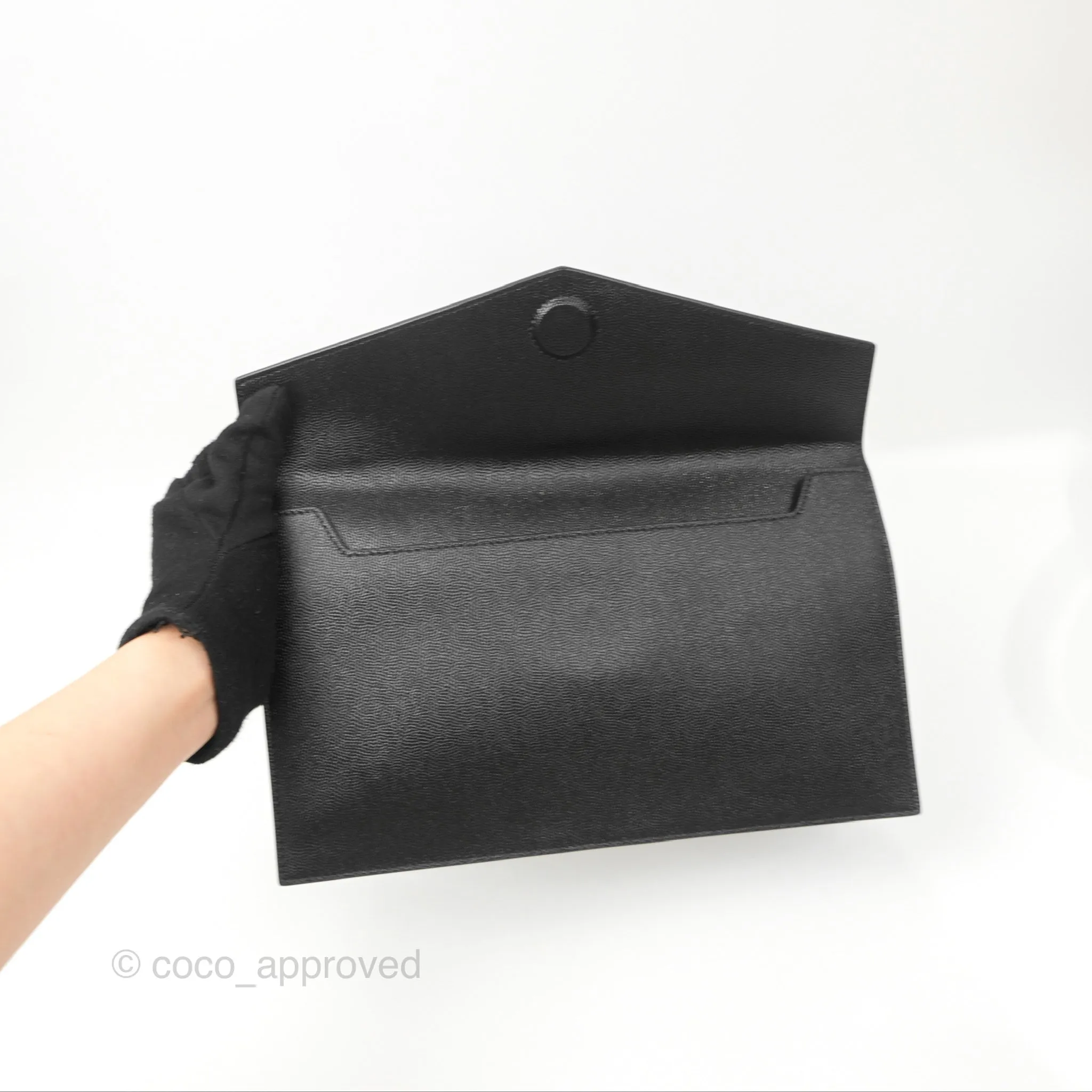 Saint Laurent Uptown Black Monogram Pouch Clutch