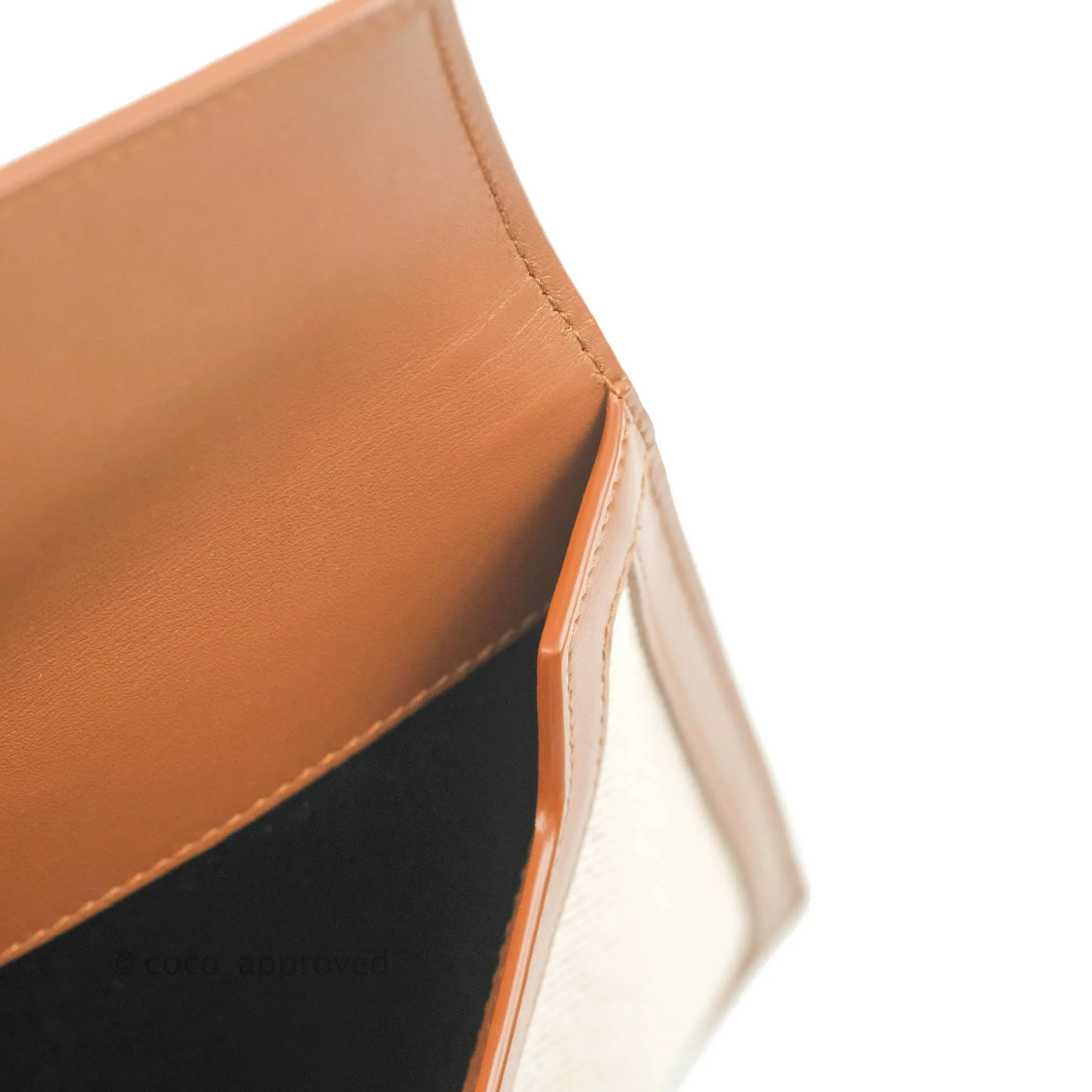 Saint Laurent Uptown Pouch Tan/Natural Beige Canvas