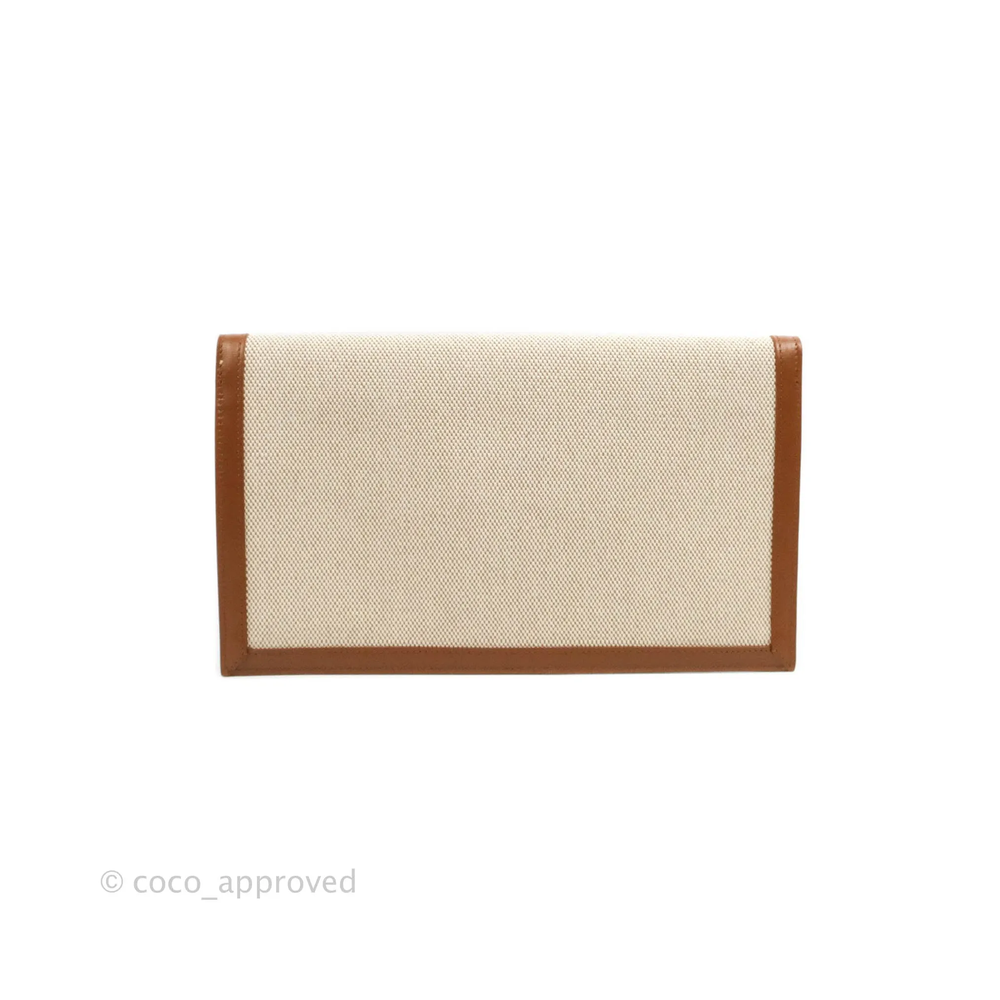 Saint Laurent Uptown Pouch Tan/Natural Beige Canvas