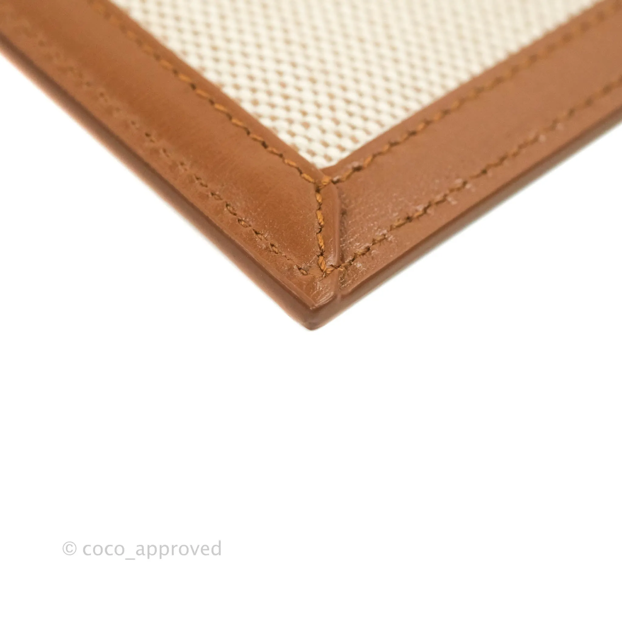 Saint Laurent Uptown Pouch Tan/Natural Beige Canvas