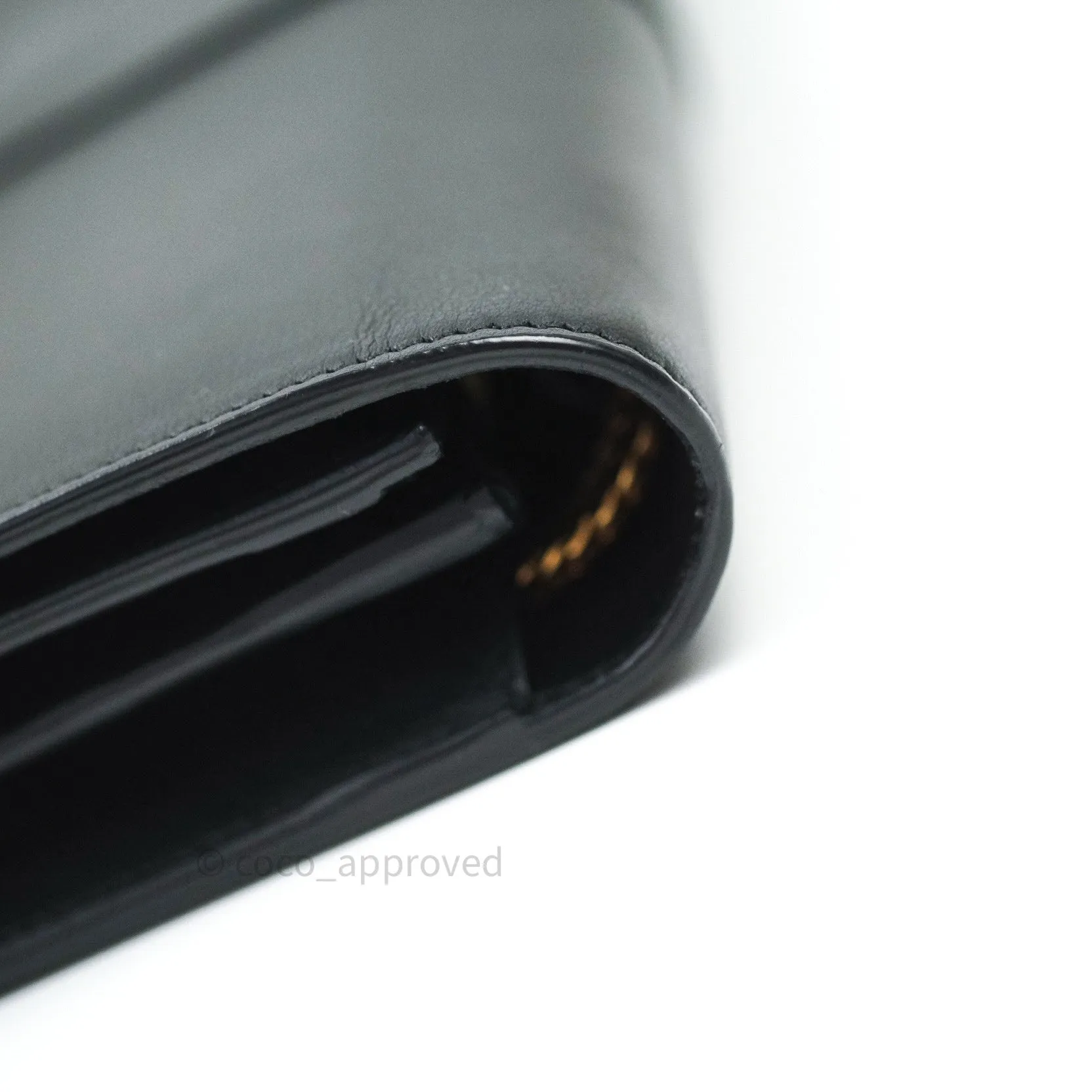 Saint Laurent Wallet on Chain Black Gold Hardware